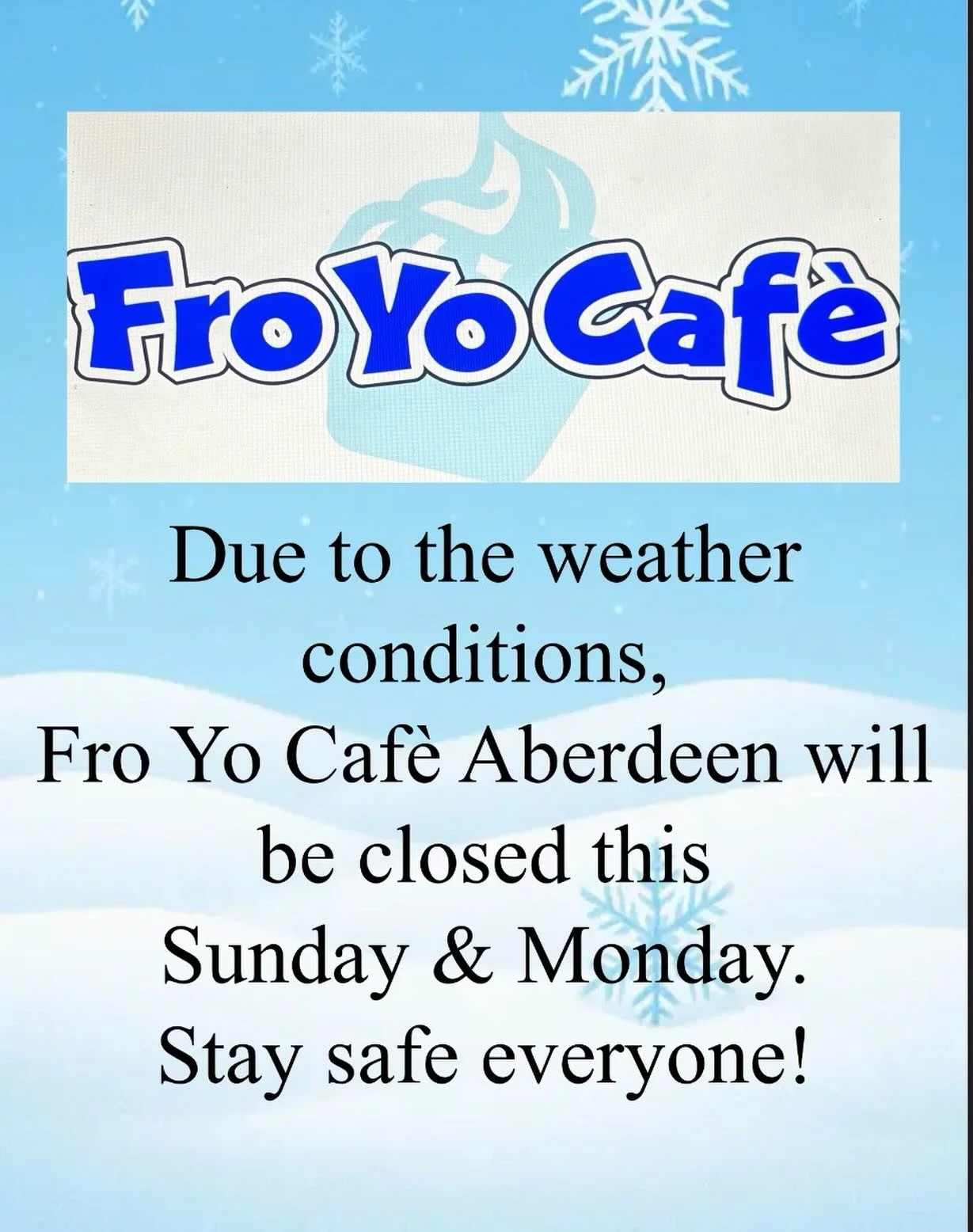 Stay safe everyone!! ❄️🍨☃️