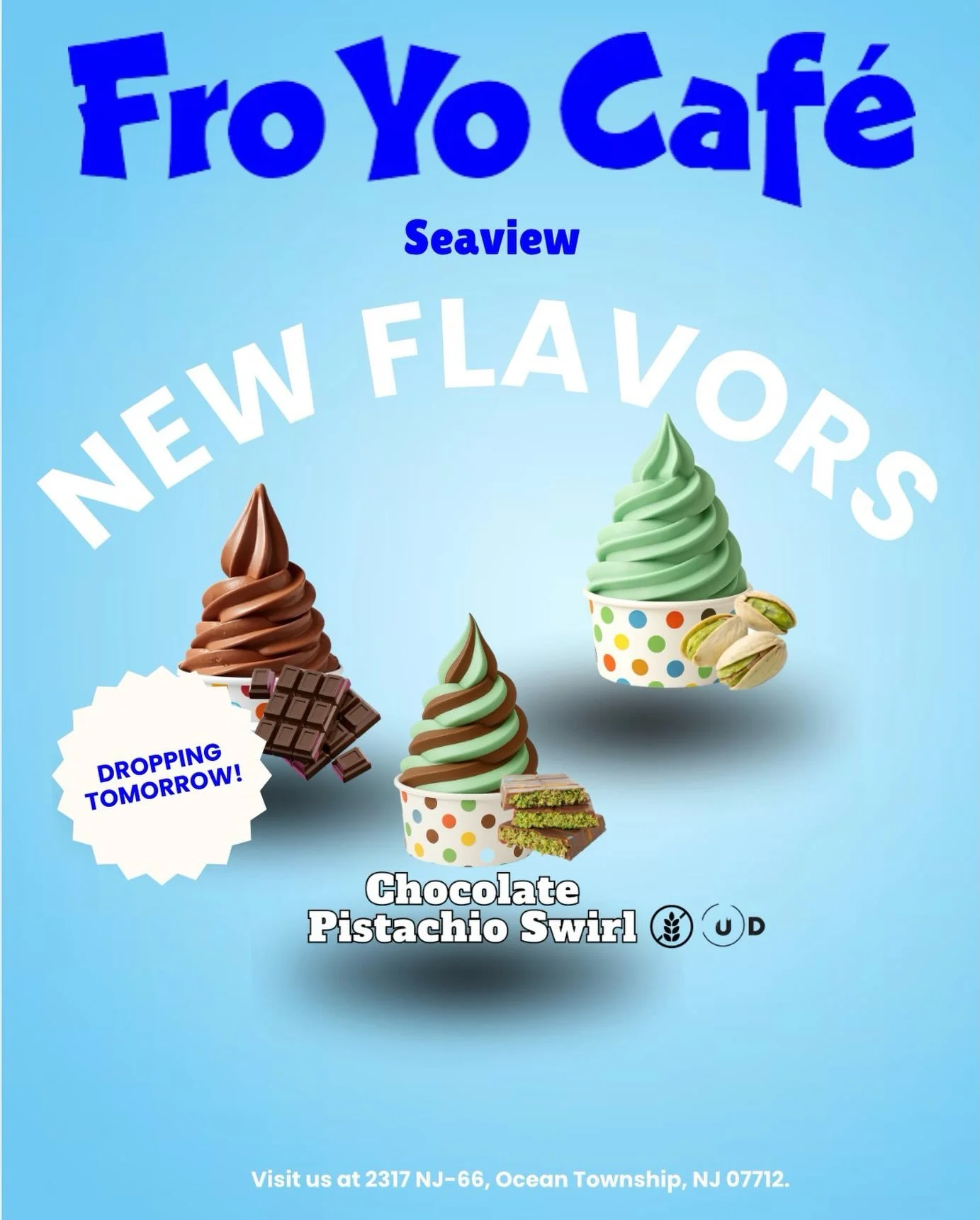 ‼️NEW FLAVOR ALERT‼️ Pistachio Fro Yo Dropping 8/11😋🍦

#froyocafe #oceantownshipnj #monmouthcountynj #asburypark #froyocafeseaview