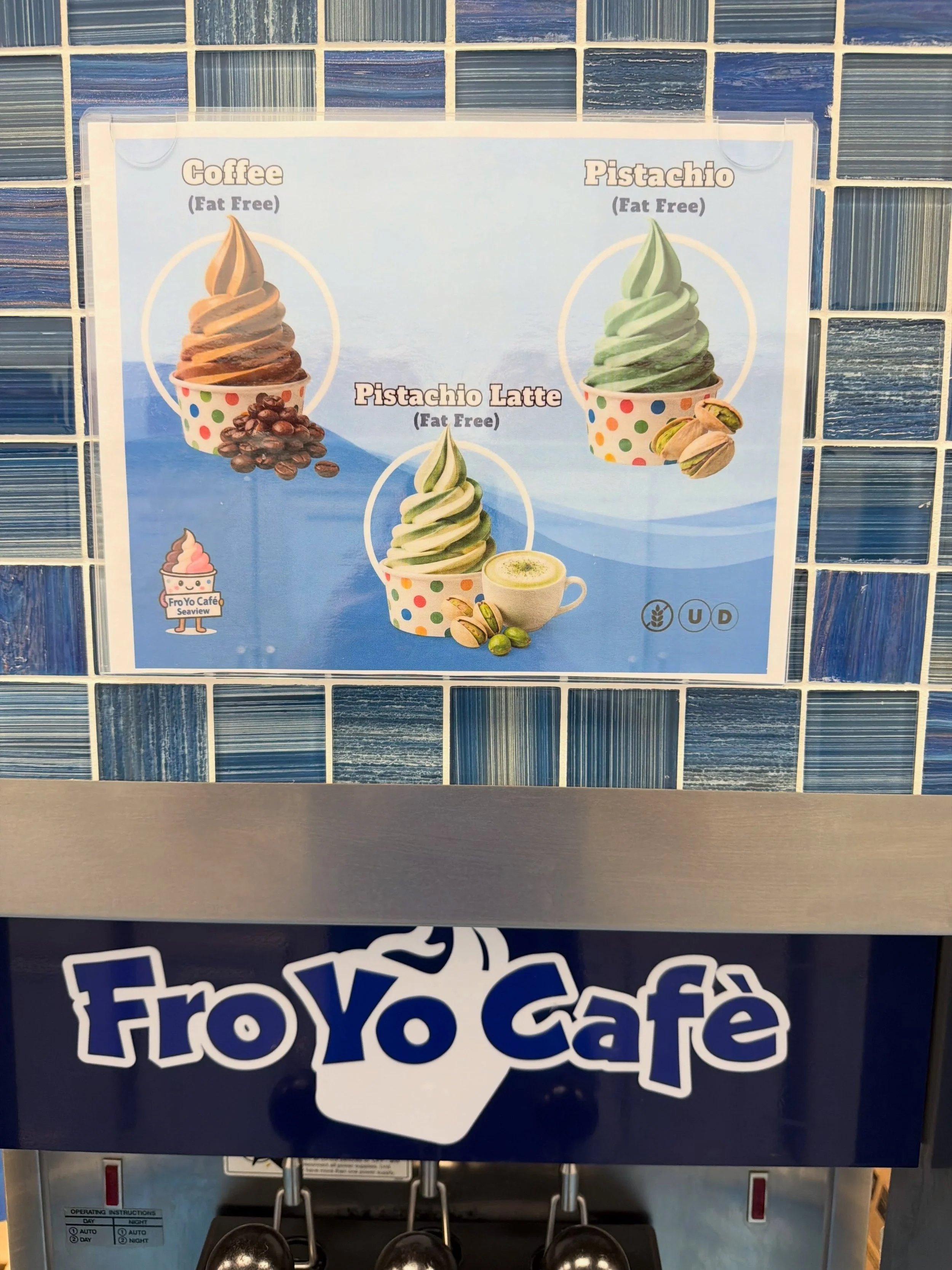 ‼️Enjoy our 2 NEW FRO-MAZING flavors out this week‼️ Pistachio Latte &amp; Chocolate Covered Strawberry😆🍦☕️🍫🍓💚

#froyocafe #asburyparknj #momouthcounty #froyo #neptunenj