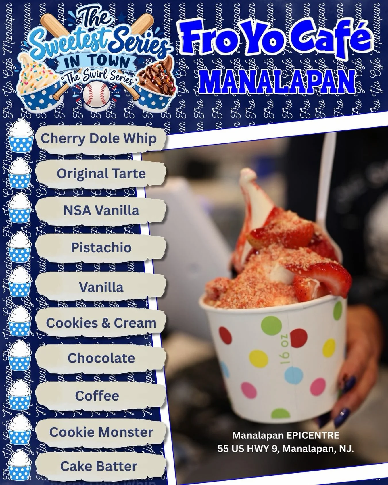 Absolutely! ⚾🍦 The &ldquo;Sweetest Series in Town
This week&rsquo;s winning lineup at Fro Yo Caf&eacute; Manalpan! ⚾️🏟️ 

#froyo #manalapan