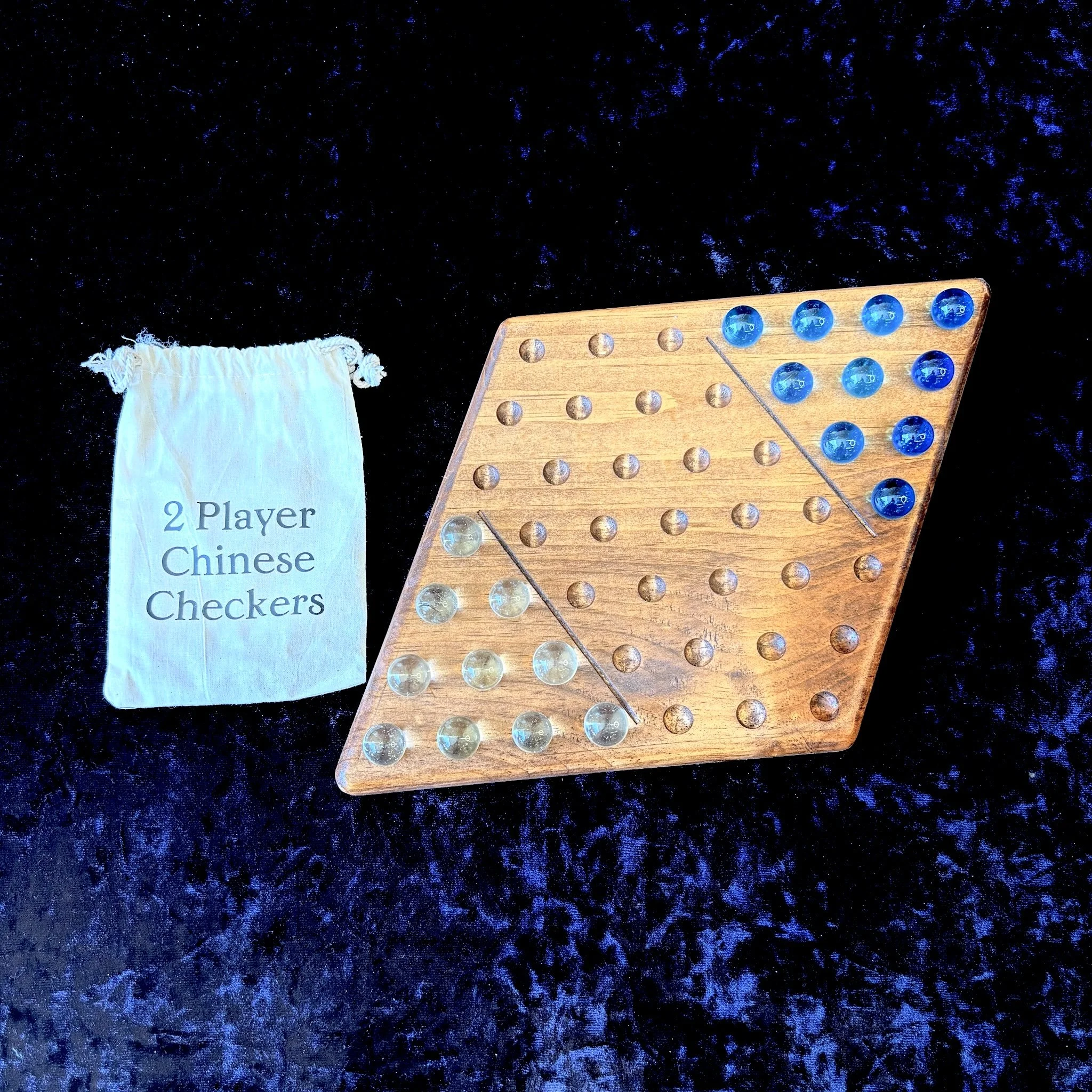 2-Player Wooden Chinese Checkers Set