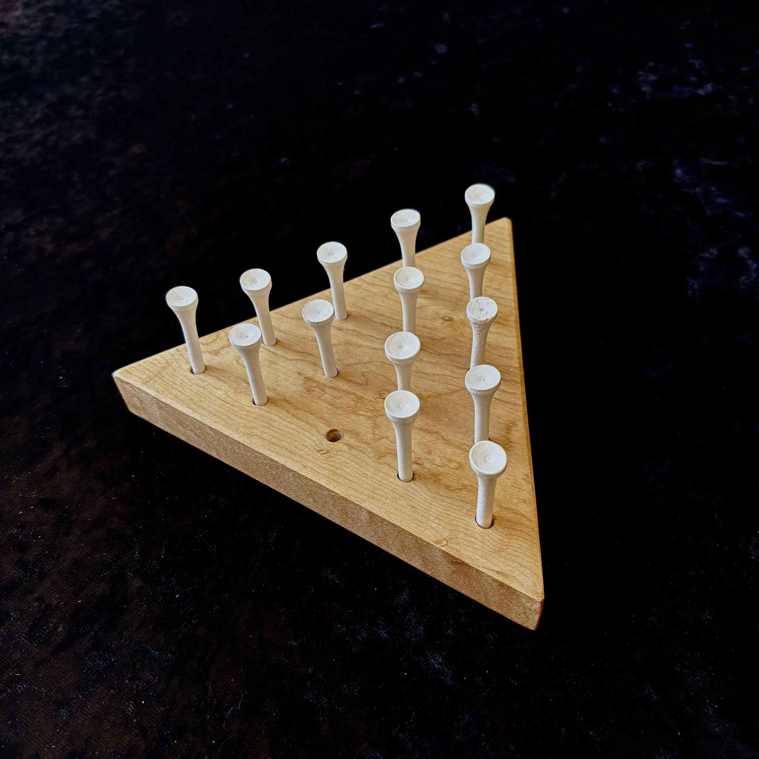 Classic Wooden Golf Tee Solitaire Game
