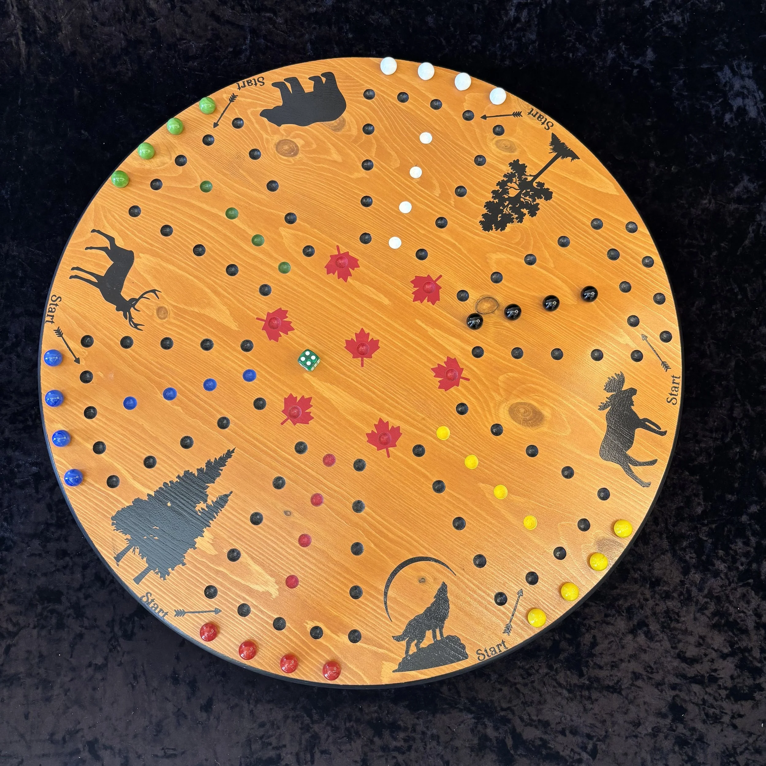 24" Muskoka Themed Wooden Aggravation Board