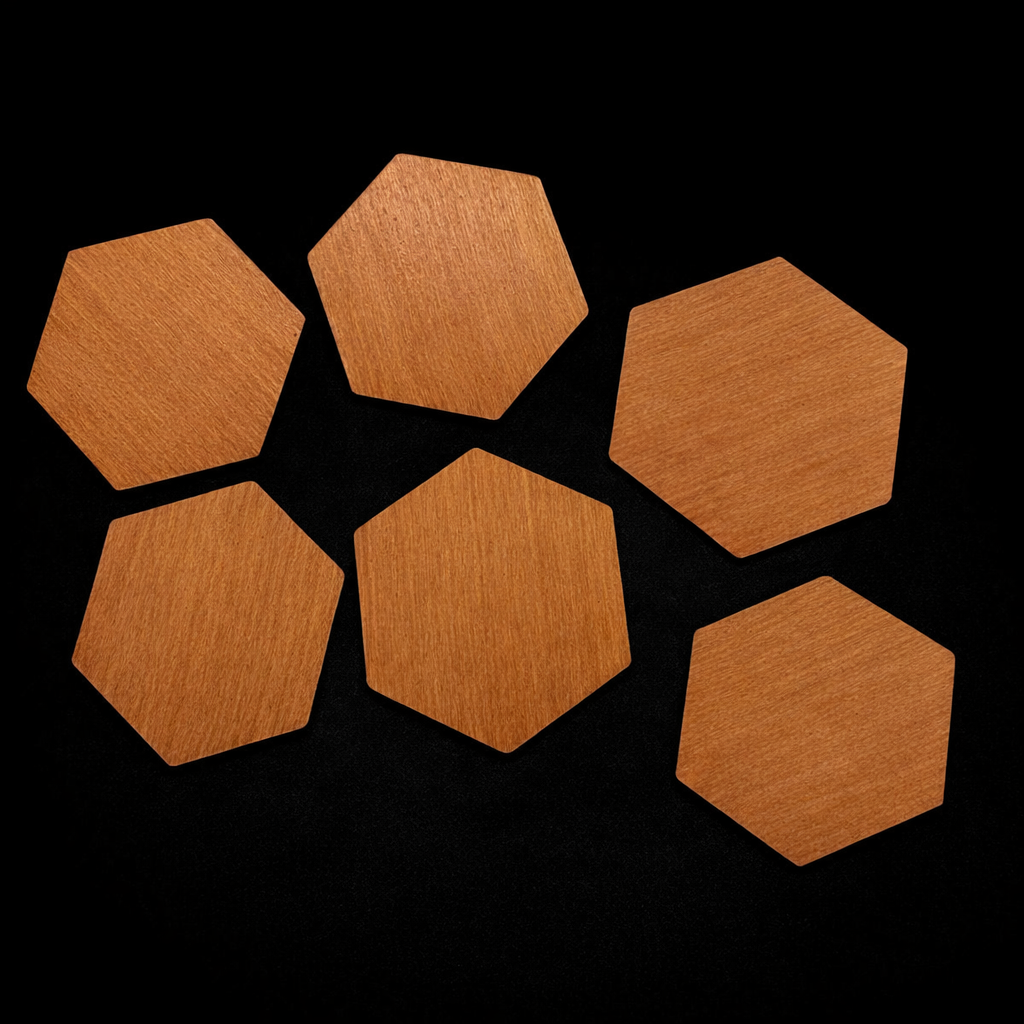 Wooden Hex  Tiles