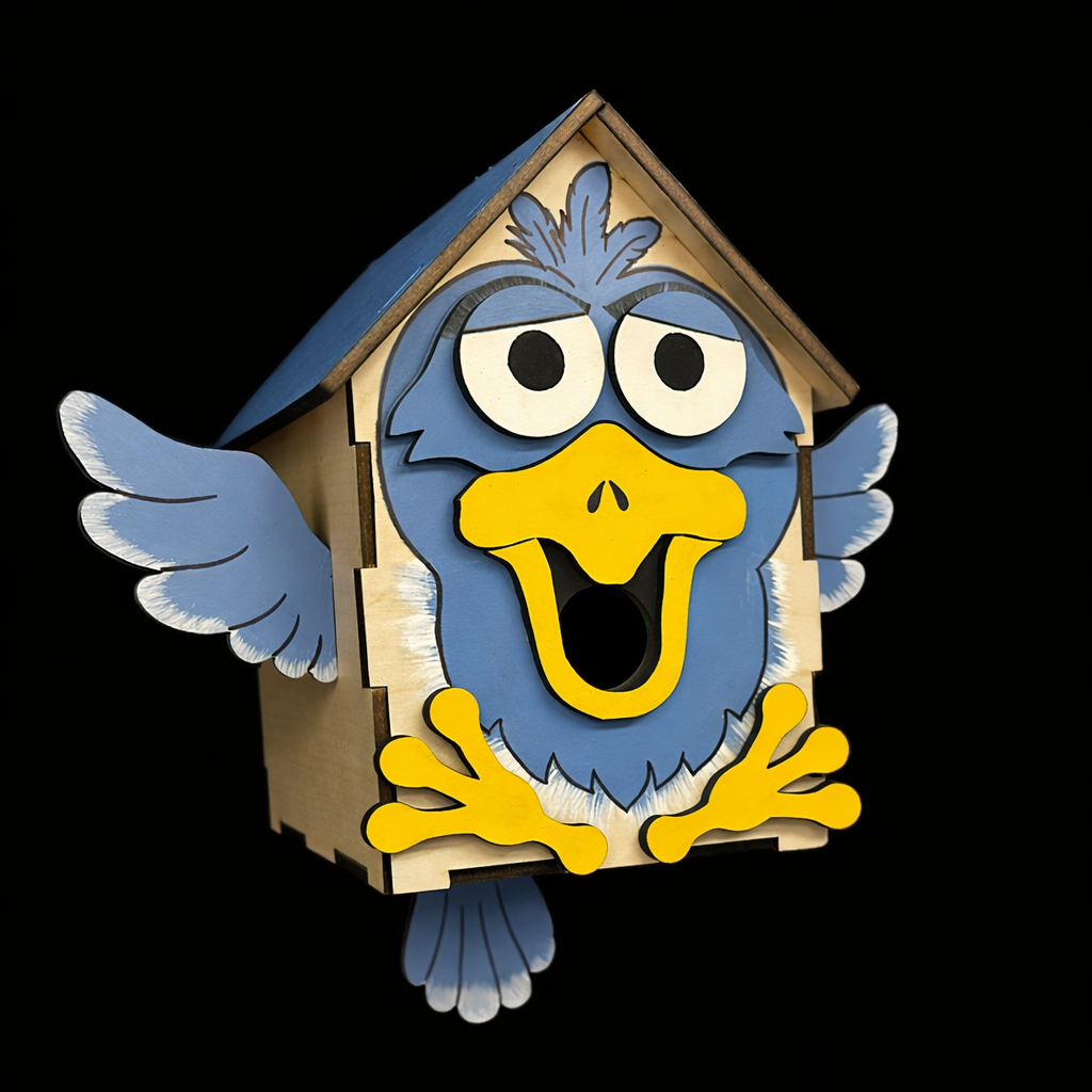 Whimsical Bluebird Birdhouse
