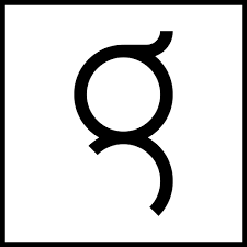 A black and white icon of the Google logo with a stylized lowercase 'g'. 