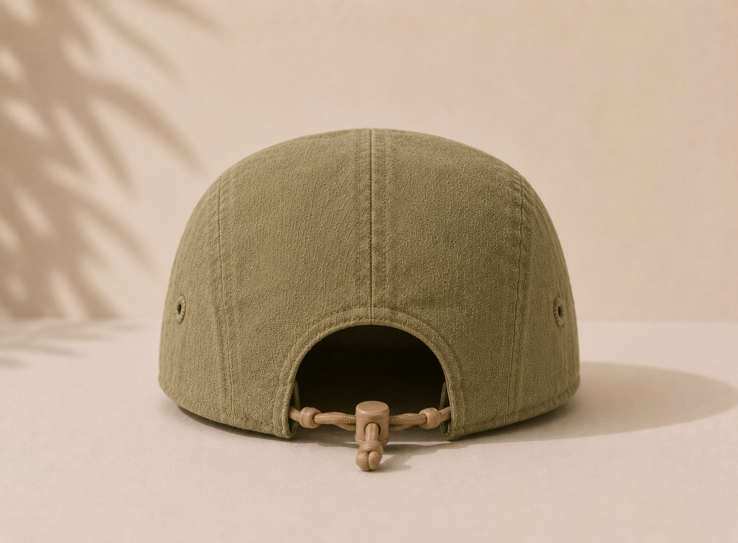 5 Panel Linen Hat - Olive Green - FiveLinen (1).png