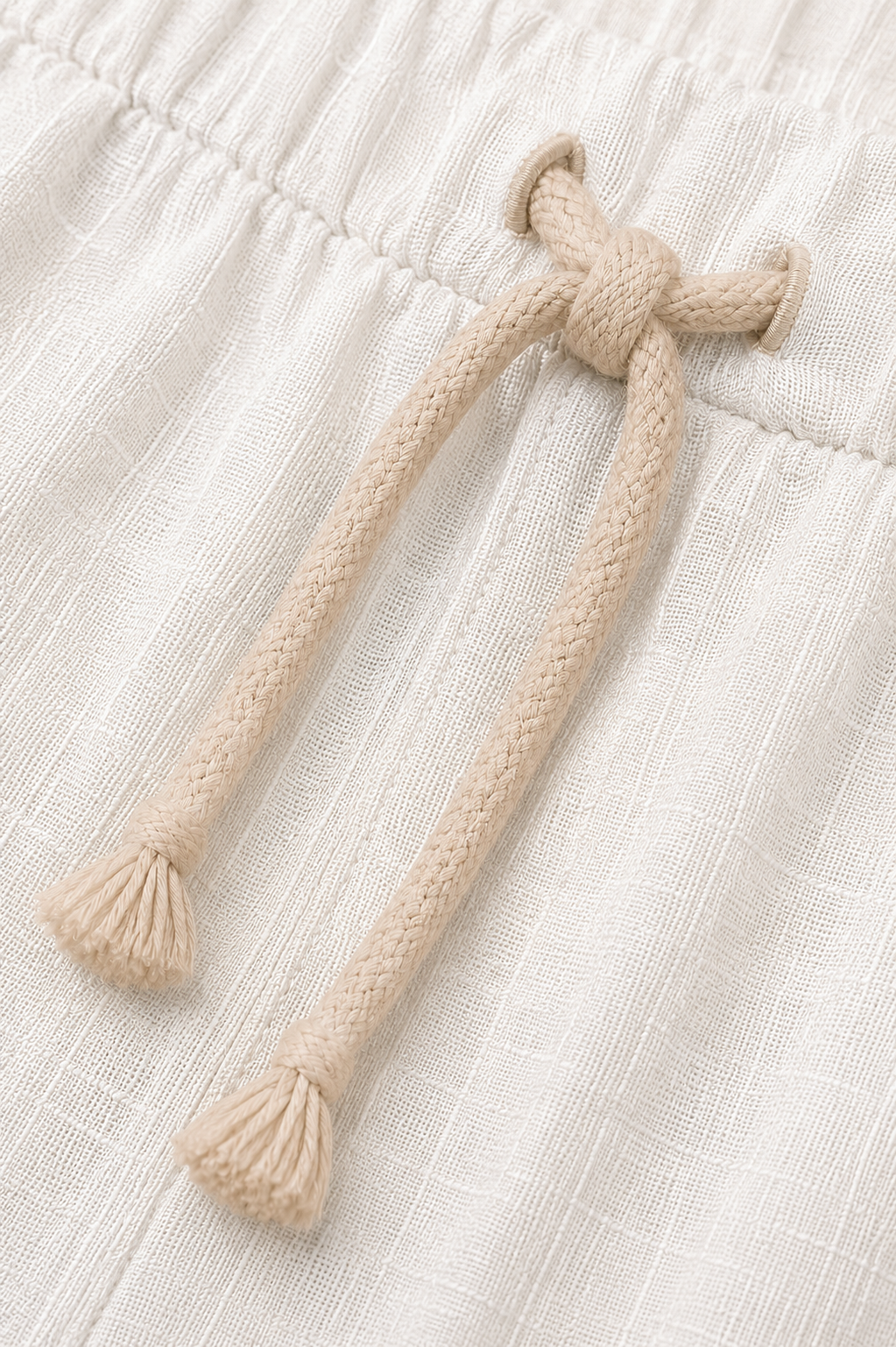 100% Pure Linen Shorts - White - Five Linen  (1).png