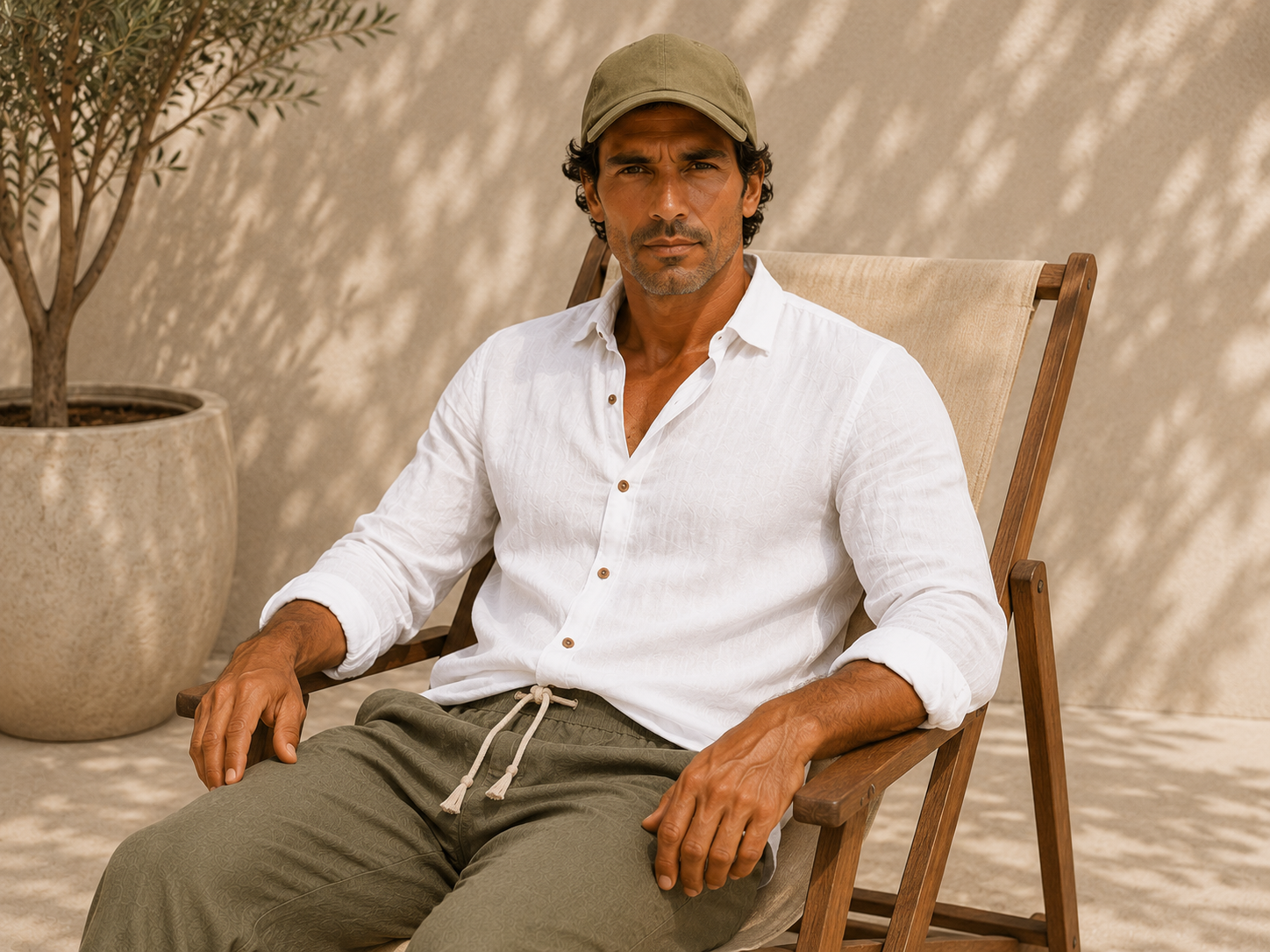 White Linen Shirt, Linen Pants, Linen Hat - FiveLinen (1).png