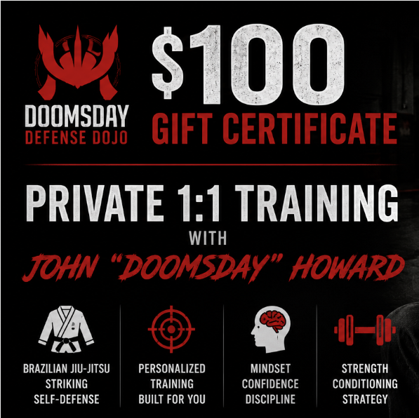 $100 Gift Certificate – Private Training with John "Doomsday" Howard