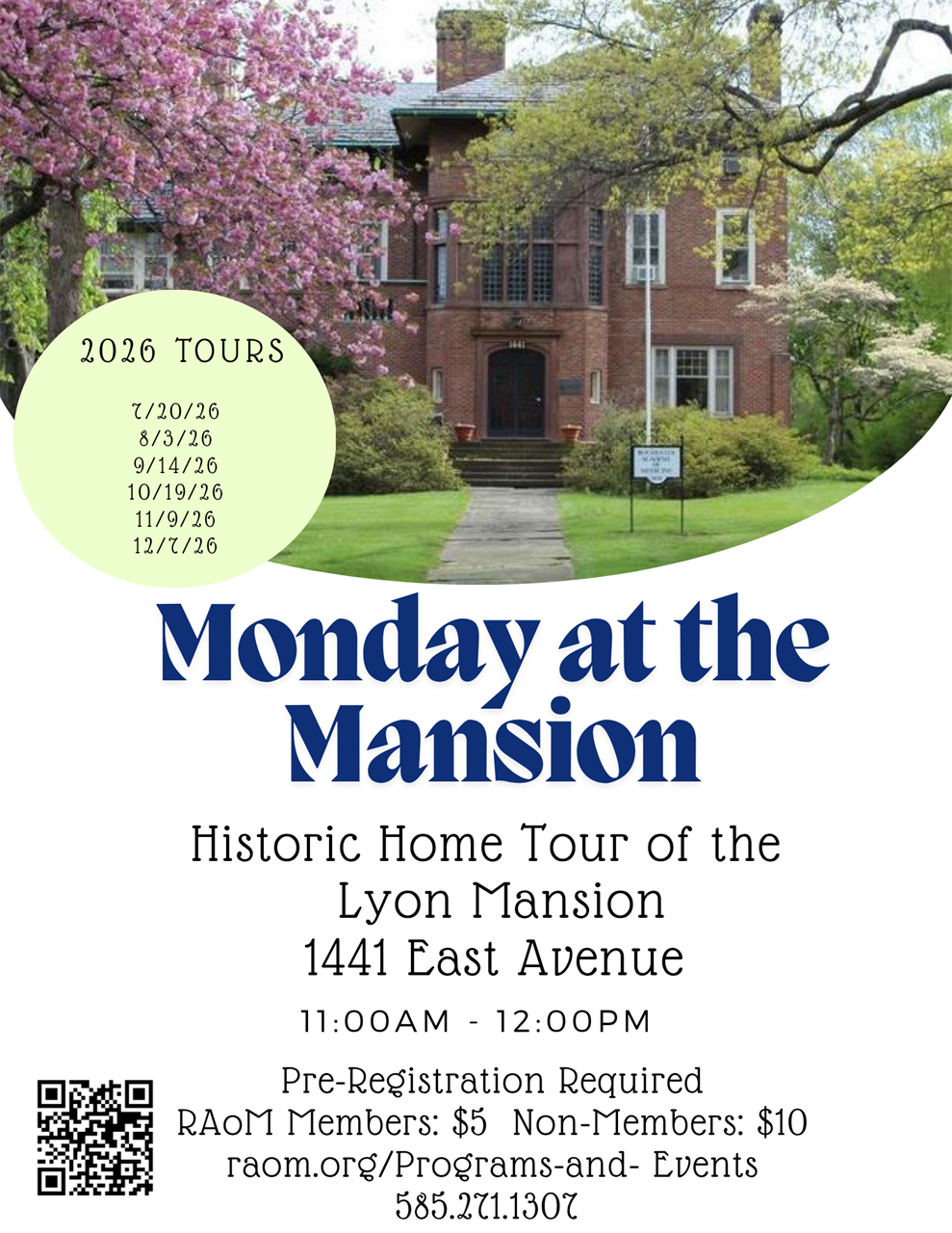 Monday at the Mansion 7/20/26