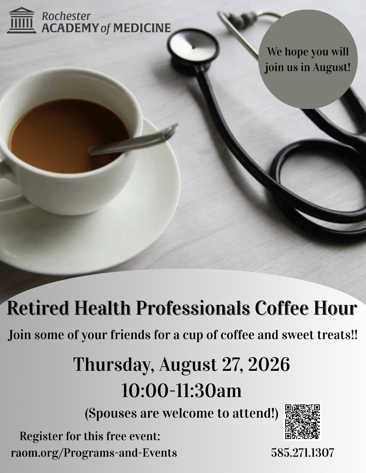 8/27/2026 Retired Health Professionals Coffee Hour