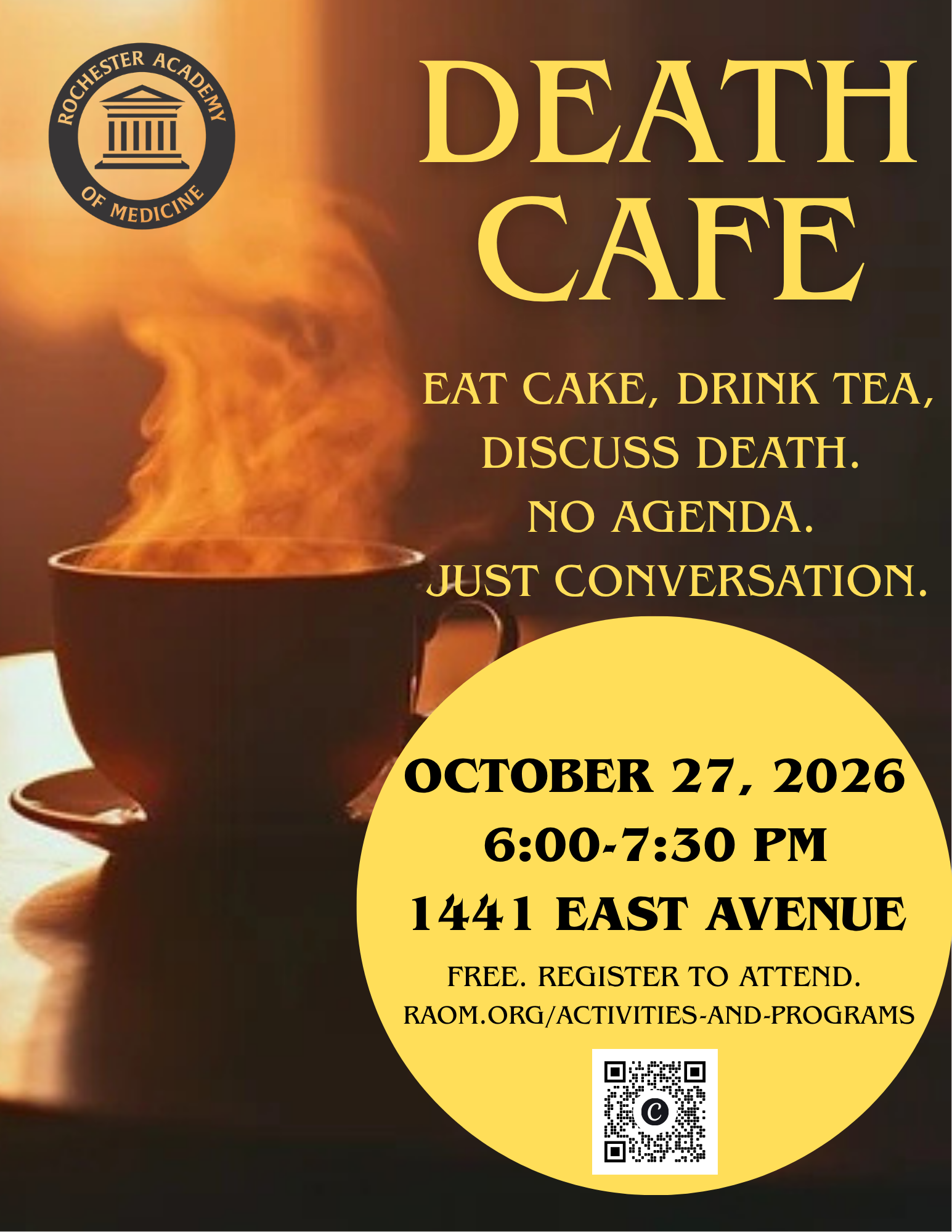October 27, 2026  Death Cafe