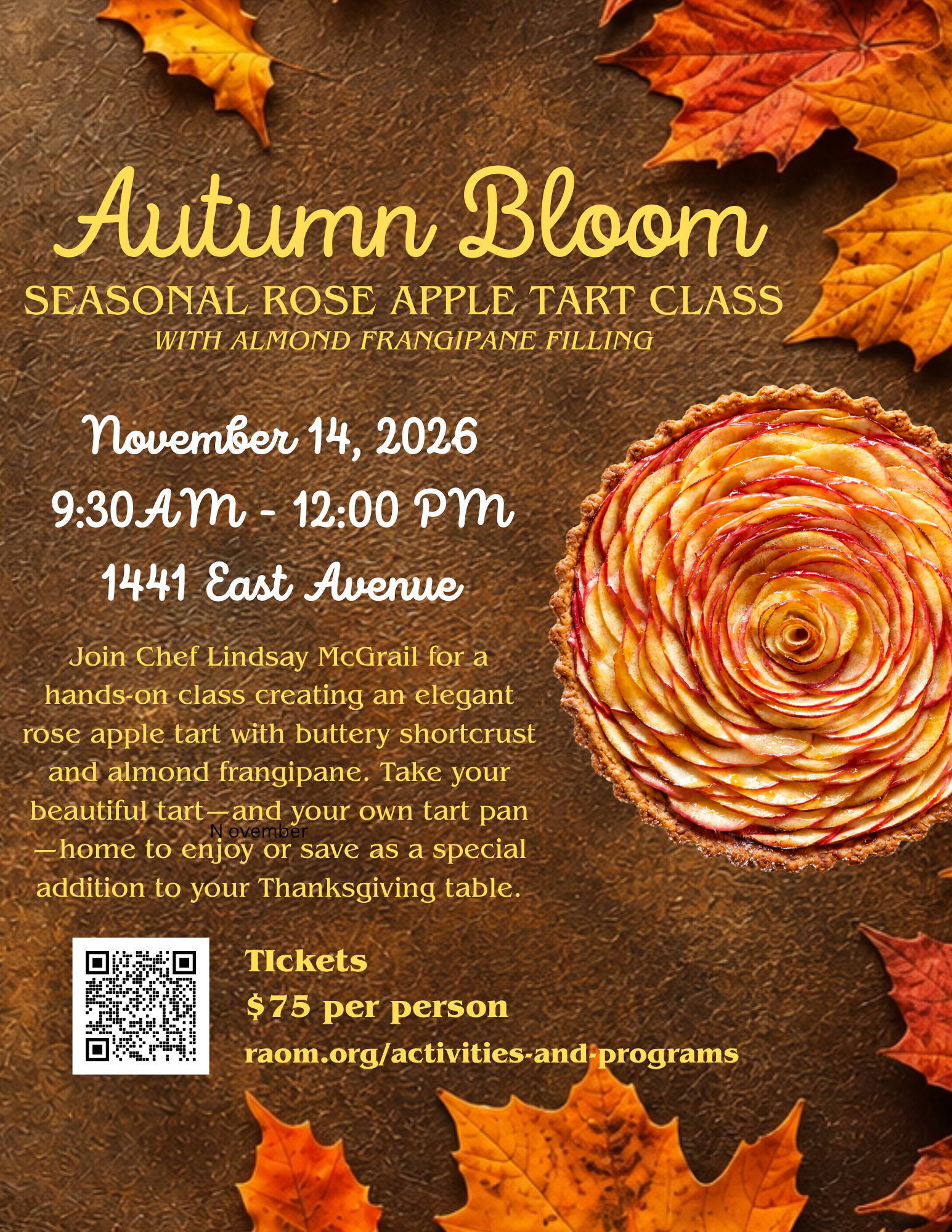 Autumn Bloom: Seasonal Rose Apple Tart Class