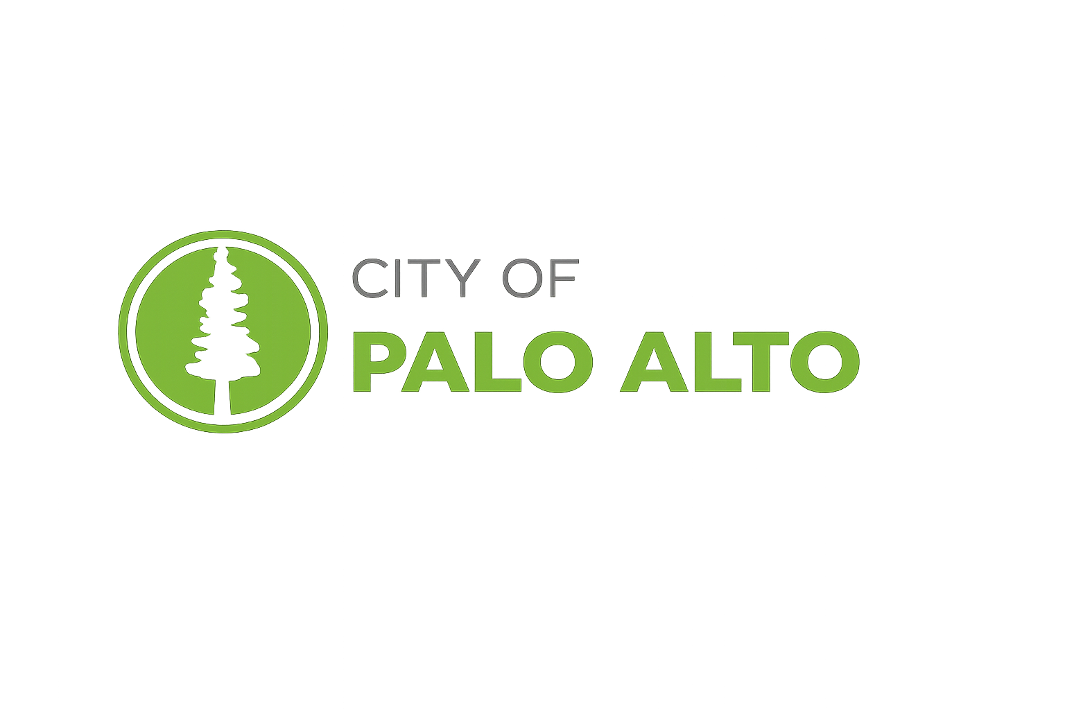 Logo of the City of Palo Alto featuring a green circle with a stylized tree and the text 'City of Palo Alto' to the right.
