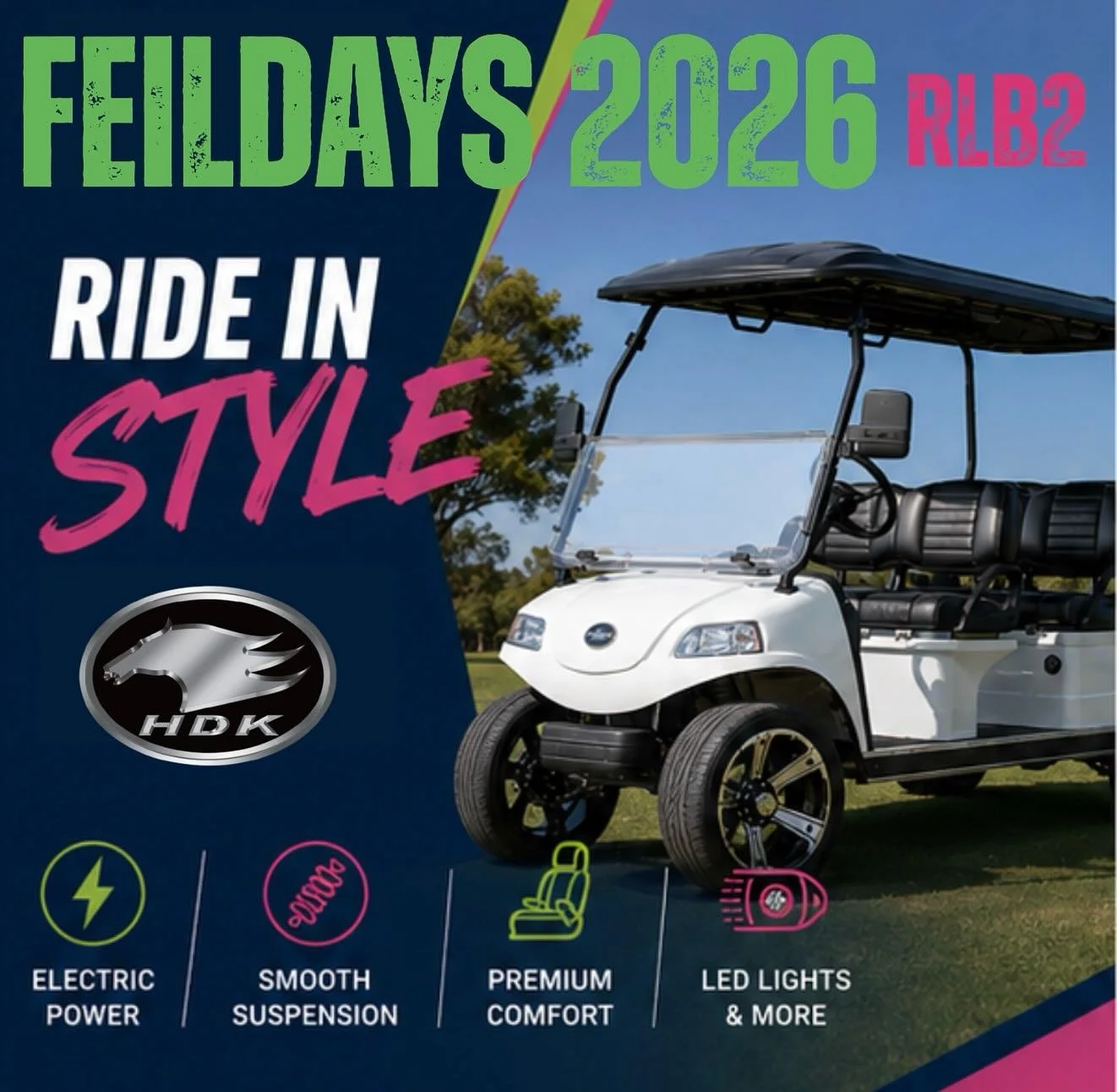 Great carts. Great people. Great deals. 👏
The countdown to Fieldays is on and we can&rsquo;t wait to see everyone there!
Come check out our latest carts and talk to the team about the perfect setup for your farm, business, golf course, or lifestyle 