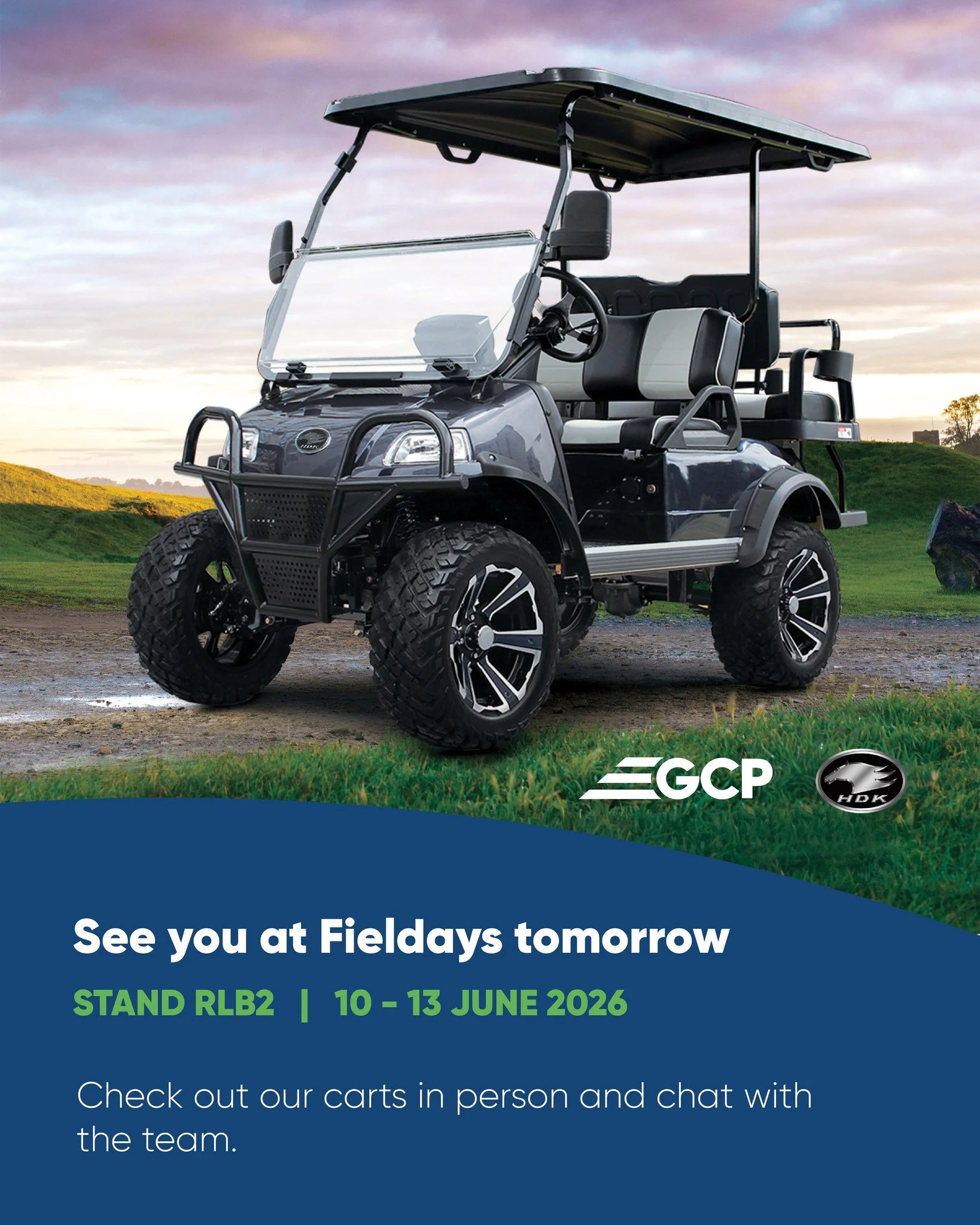 Fieldays kicks off tomorrow!

You&rsquo;ll find us at Mystery Creek from the 10th&ndash;13th at Stand RLB2.

If you&rsquo;re heading along, come and have a chat with the team. We&rsquo;ll have a range of carts on display, plus we can talk through any