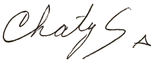 Firma que dice 'Chaty S'