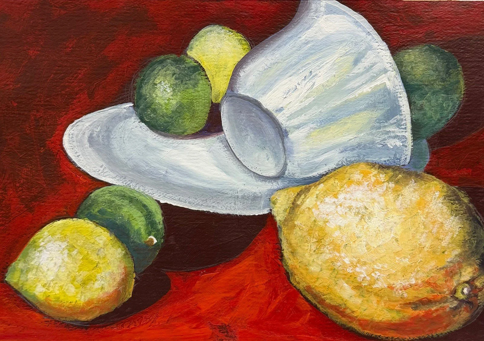 Citrus Still Life 11x14 Acrylic on paper
