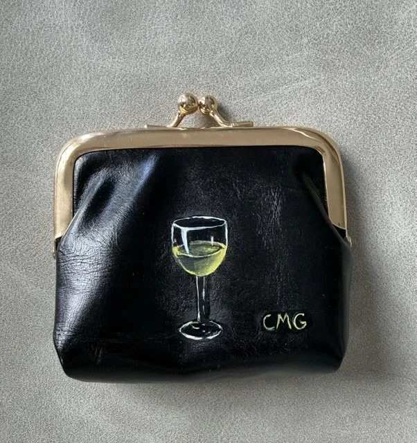 White Wine Coin Purse