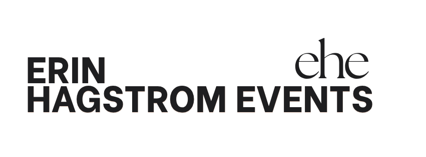Logo for Erin Hagstrom Events with the text 'erin hagstrom' and 'the EVENTS' in black and brown colors.