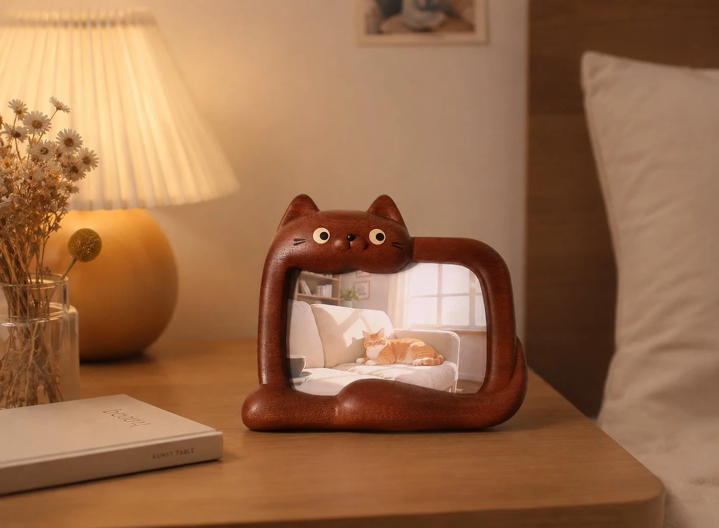 Cat-Shaped Wooden Picture Frames