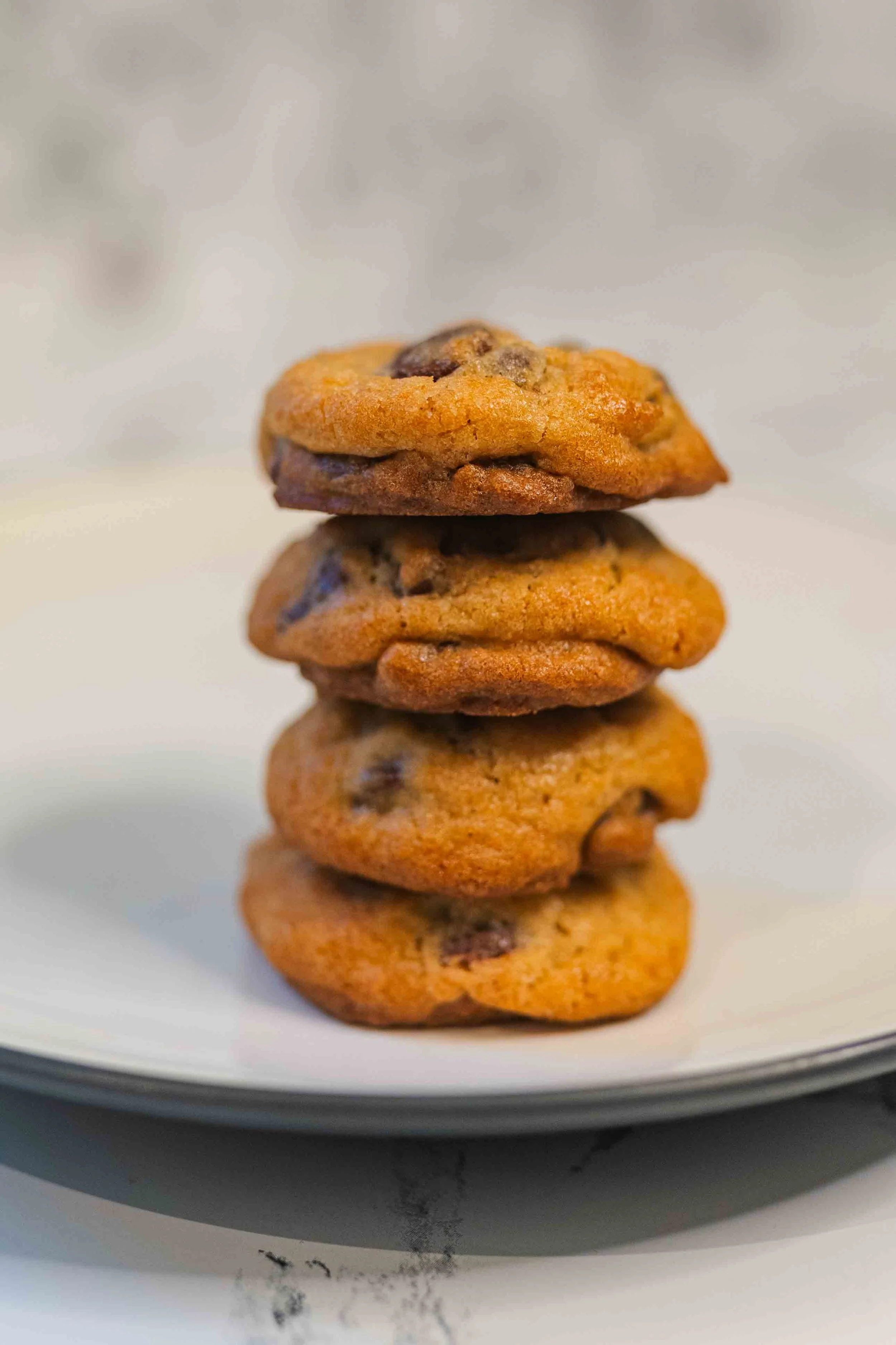 cookies stacked on a plate