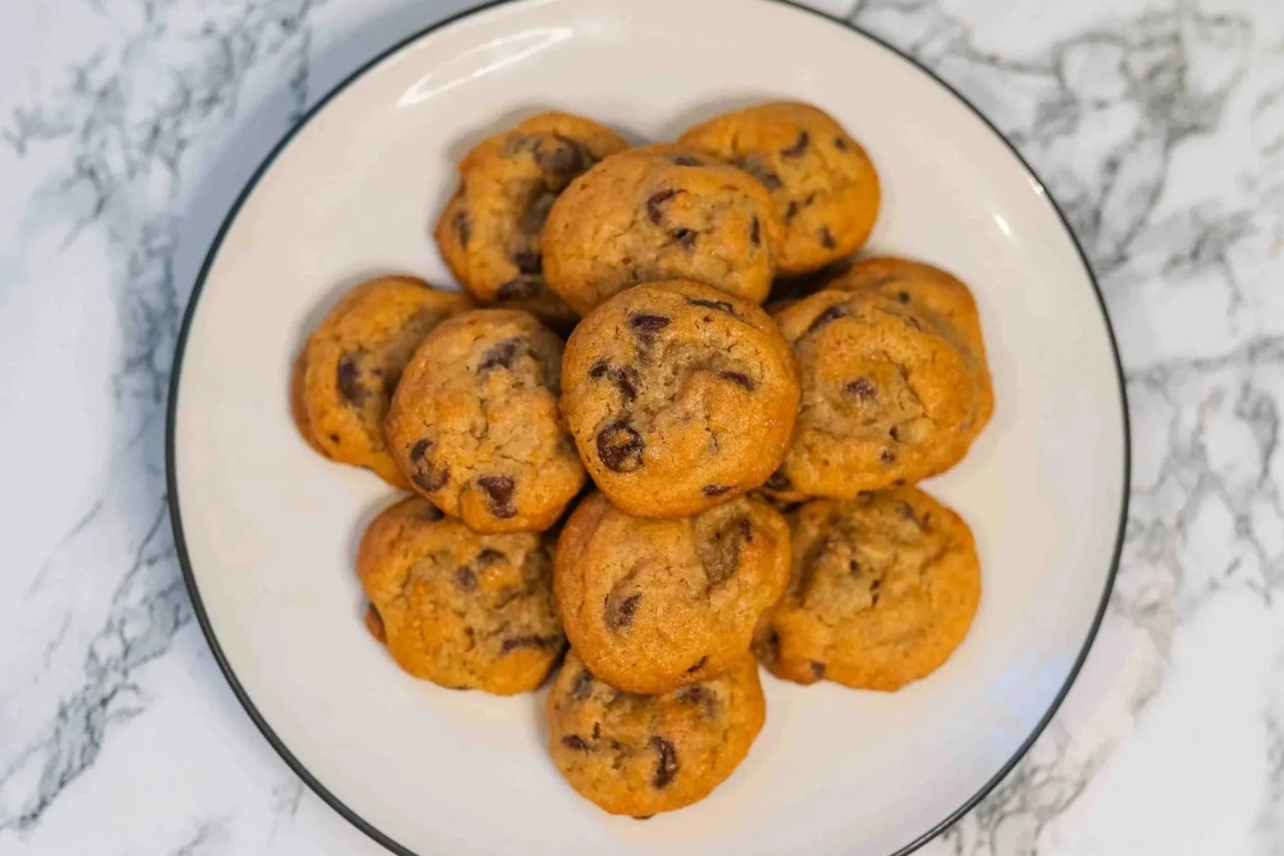 chocolate chip cookies on a plate