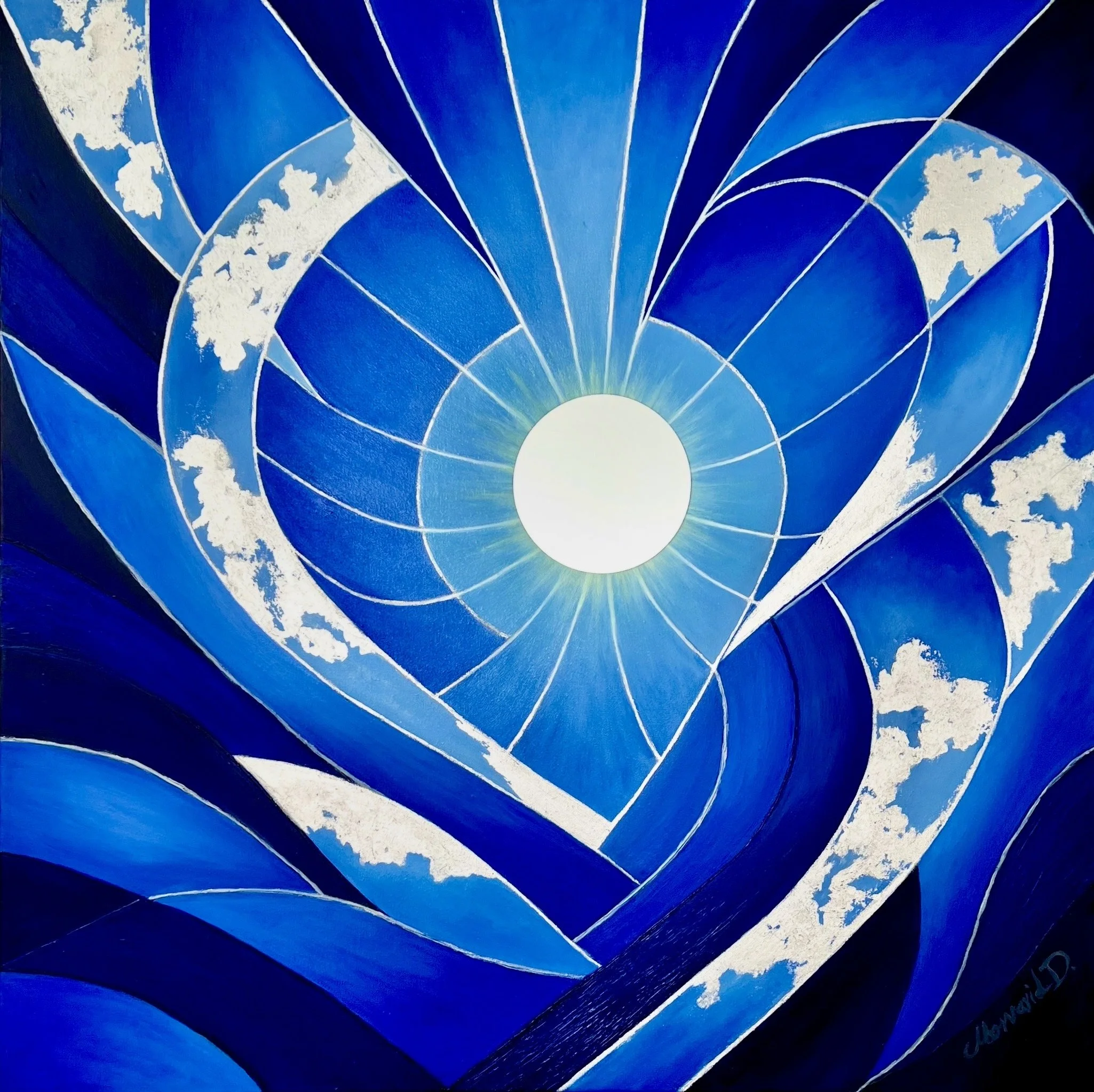 Light of the Inner World, original abstract painting by Morvarid Dastjerdi