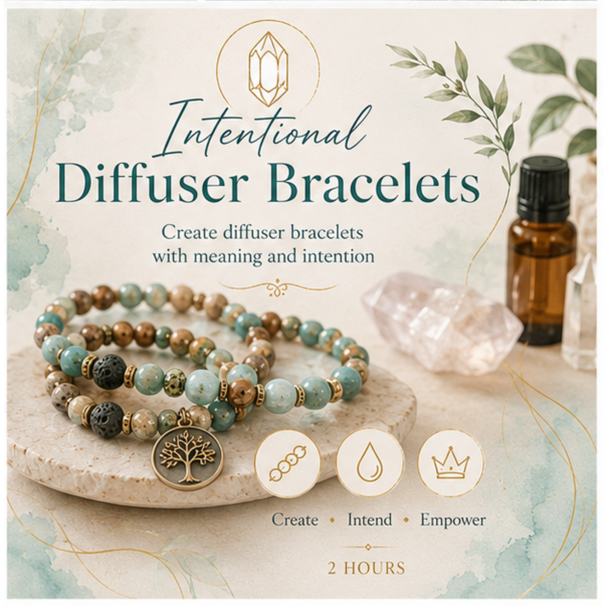 FENG SHUI INTENTIONAL GEMSTONE DIFFUSER BRACELETS