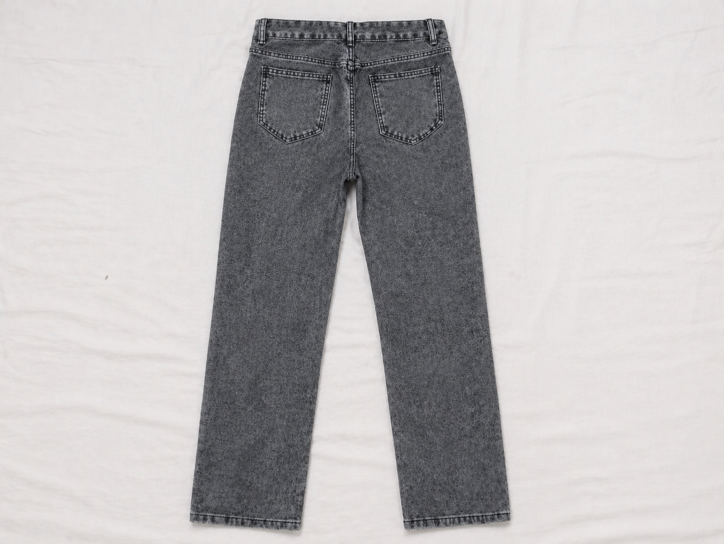 Classic Gray Washed Denim Jeans