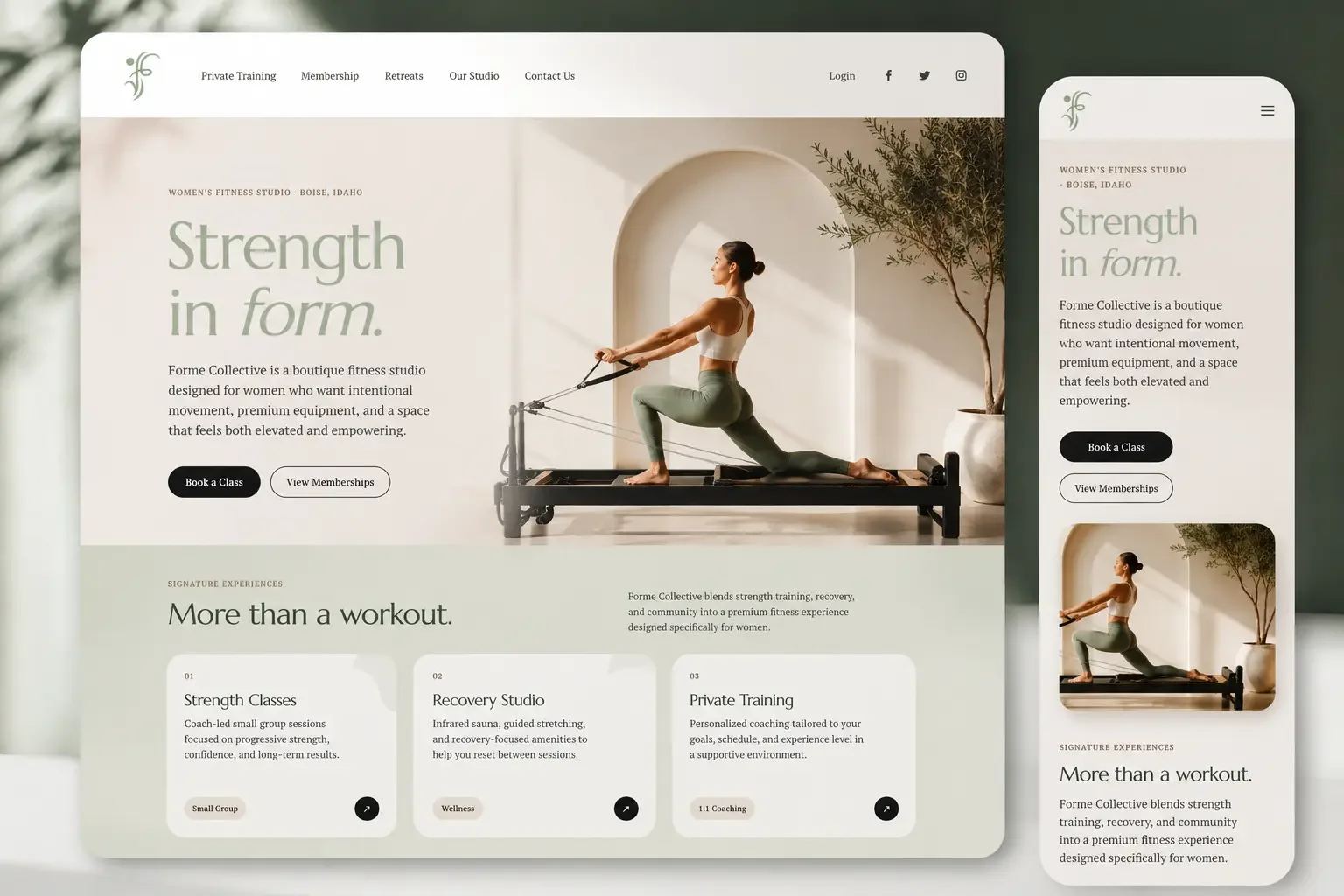 Mock up Home page Forme Collective.webp