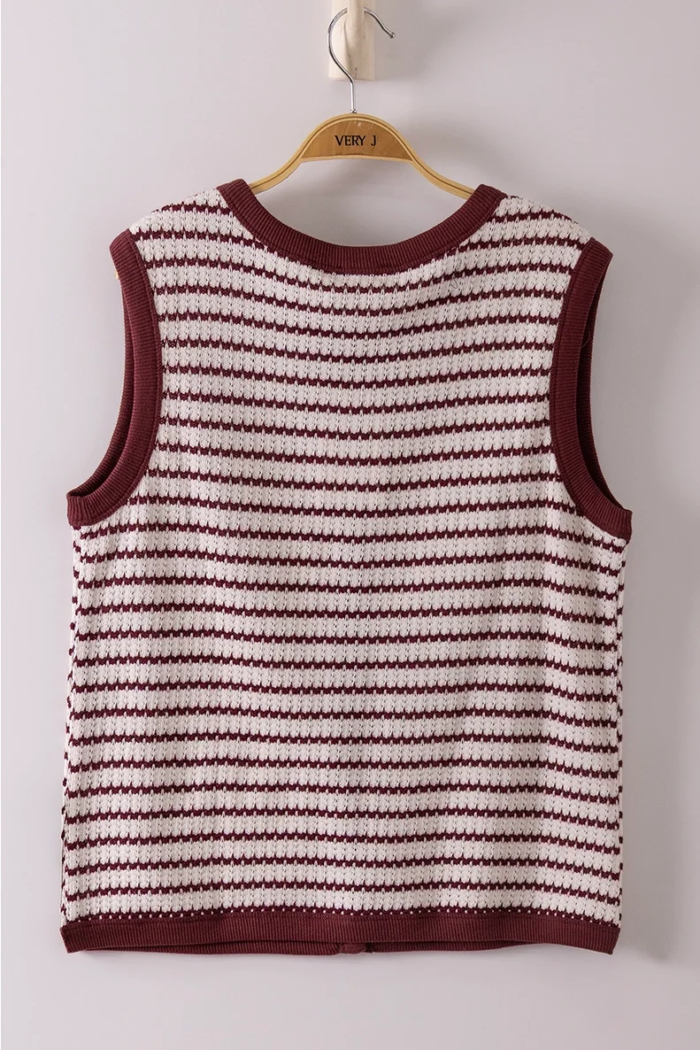 brown and white striped shirt back.webp