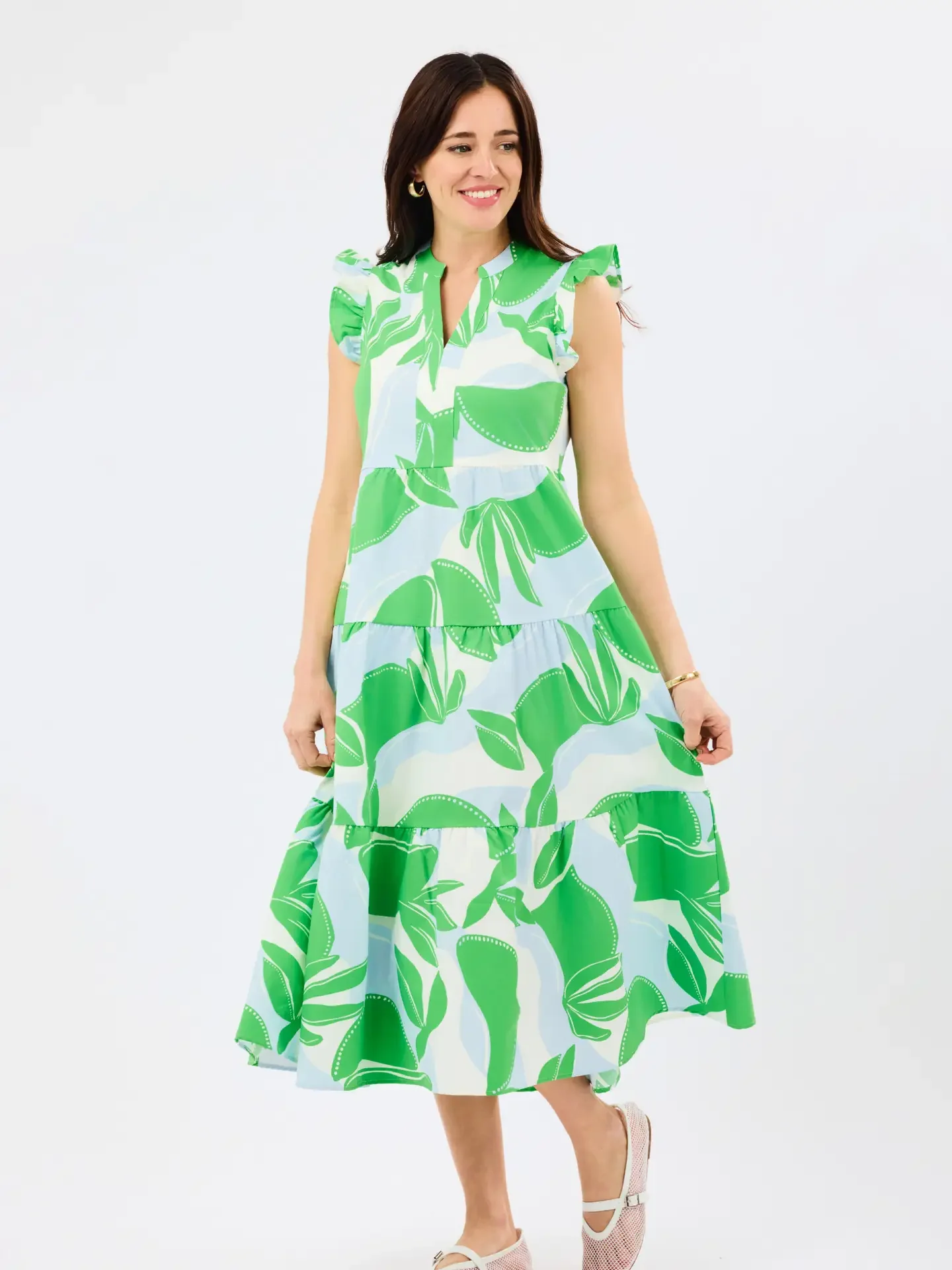 MS Long Green Dress.webp