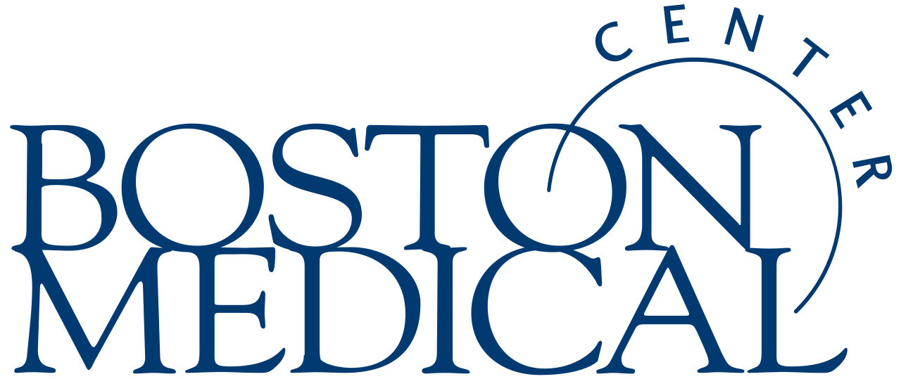 Logo of Boston Medical Center with stylized text and a curved line around part of the text.