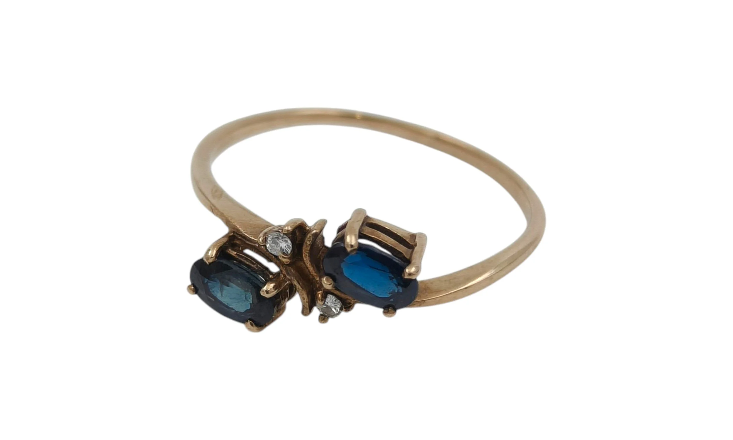 9ct Gold Sapphire Ring - Size R