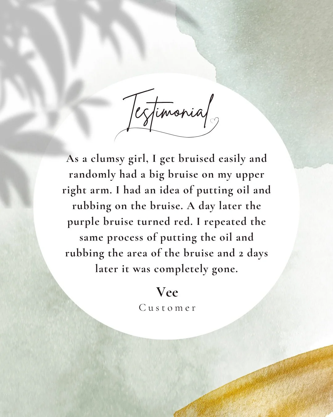 Whether you&rsquo;re a &ldquo;clumsy girl&rdquo; regular or just had a run-in with the edge of the coffee table, a deep purple bruise doesn&rsquo;t have to be your new accessory for the next two weeks. 🌿✨

Our Recovery Oil is formulated to do the he