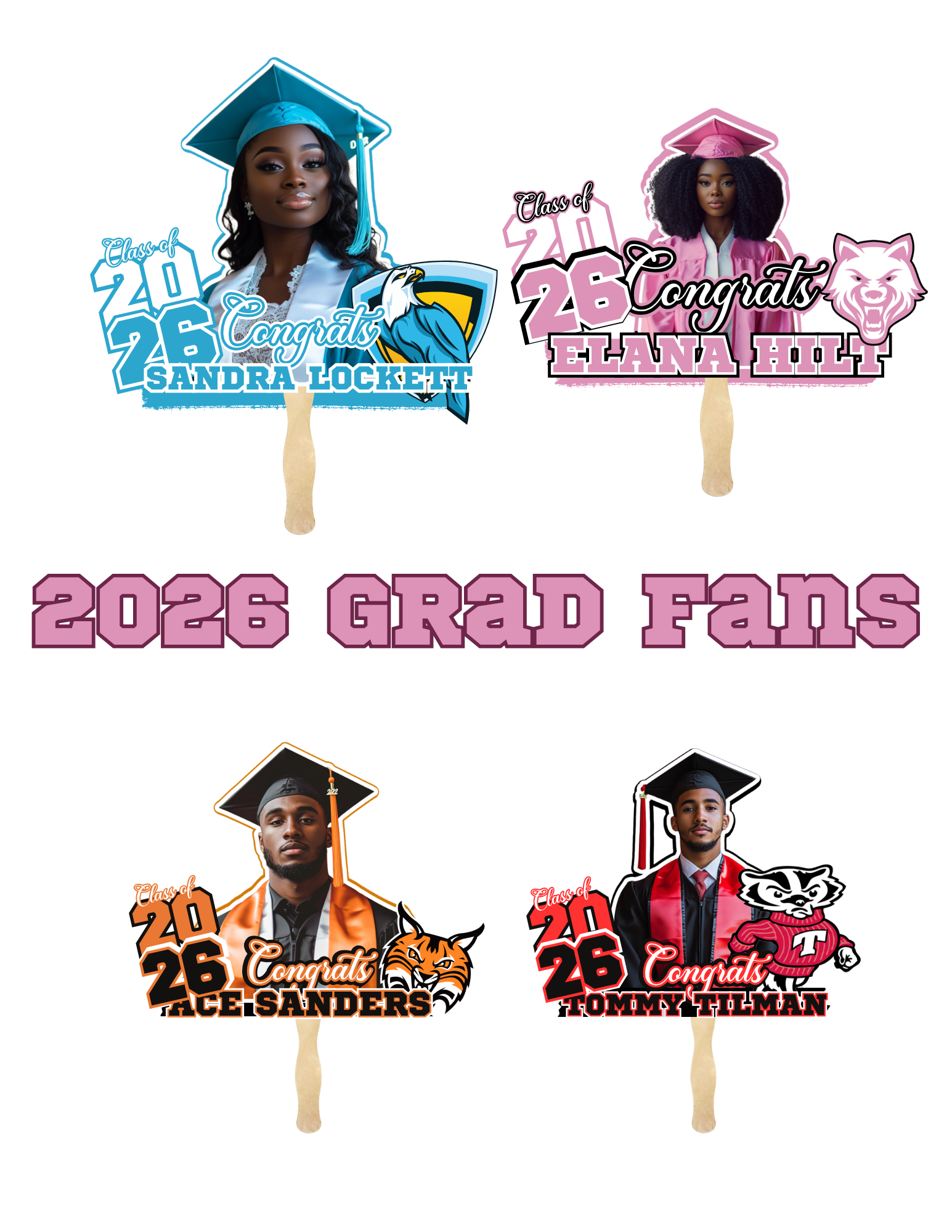Graduation Fans Template