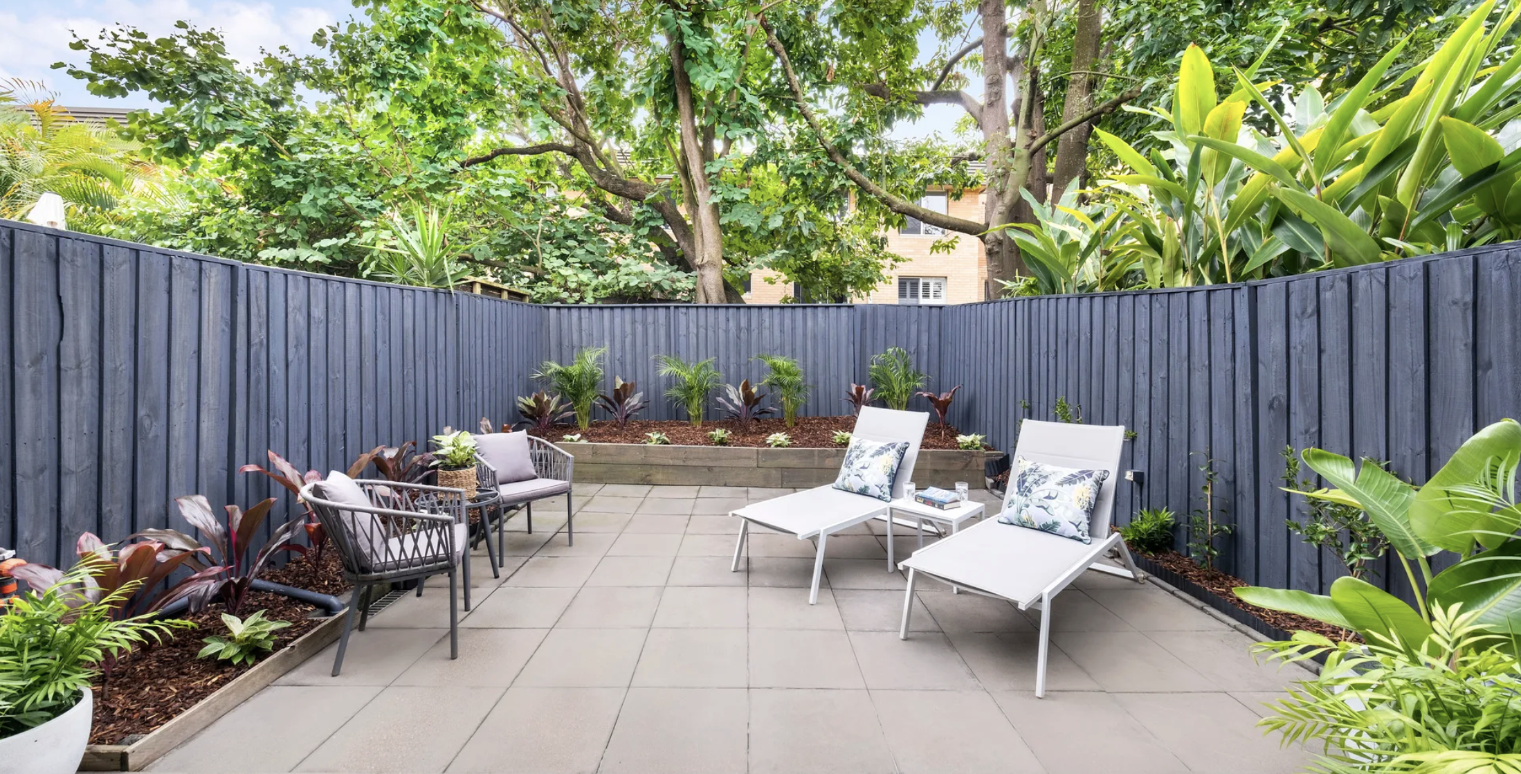 After: The outdoor space was redesigned to create a more open, spacious and elevated feel.
