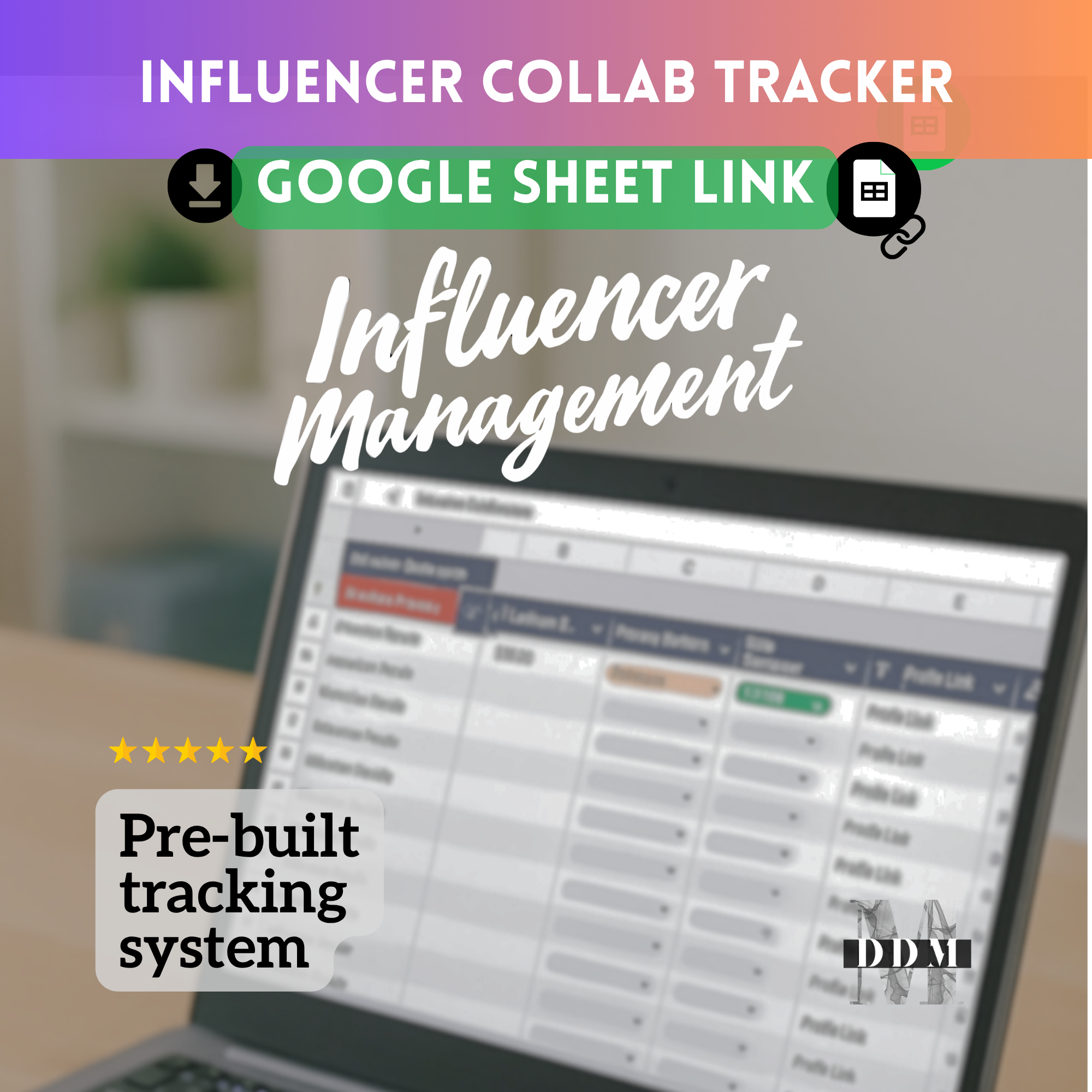 Influencer Collaboration Worksheet - Your Ultimate Partnership Tracker
