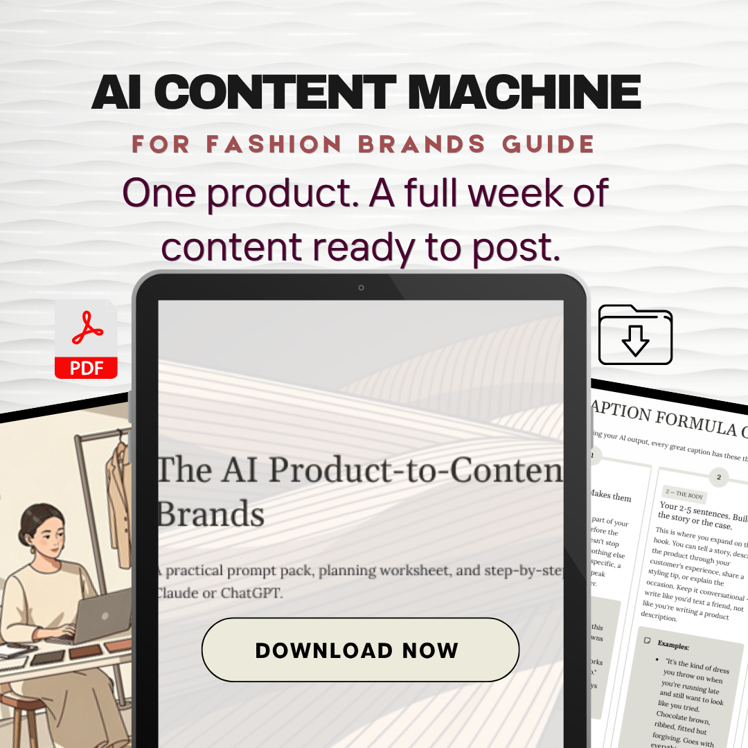 The AI Content Machine for Fashion Brands guide