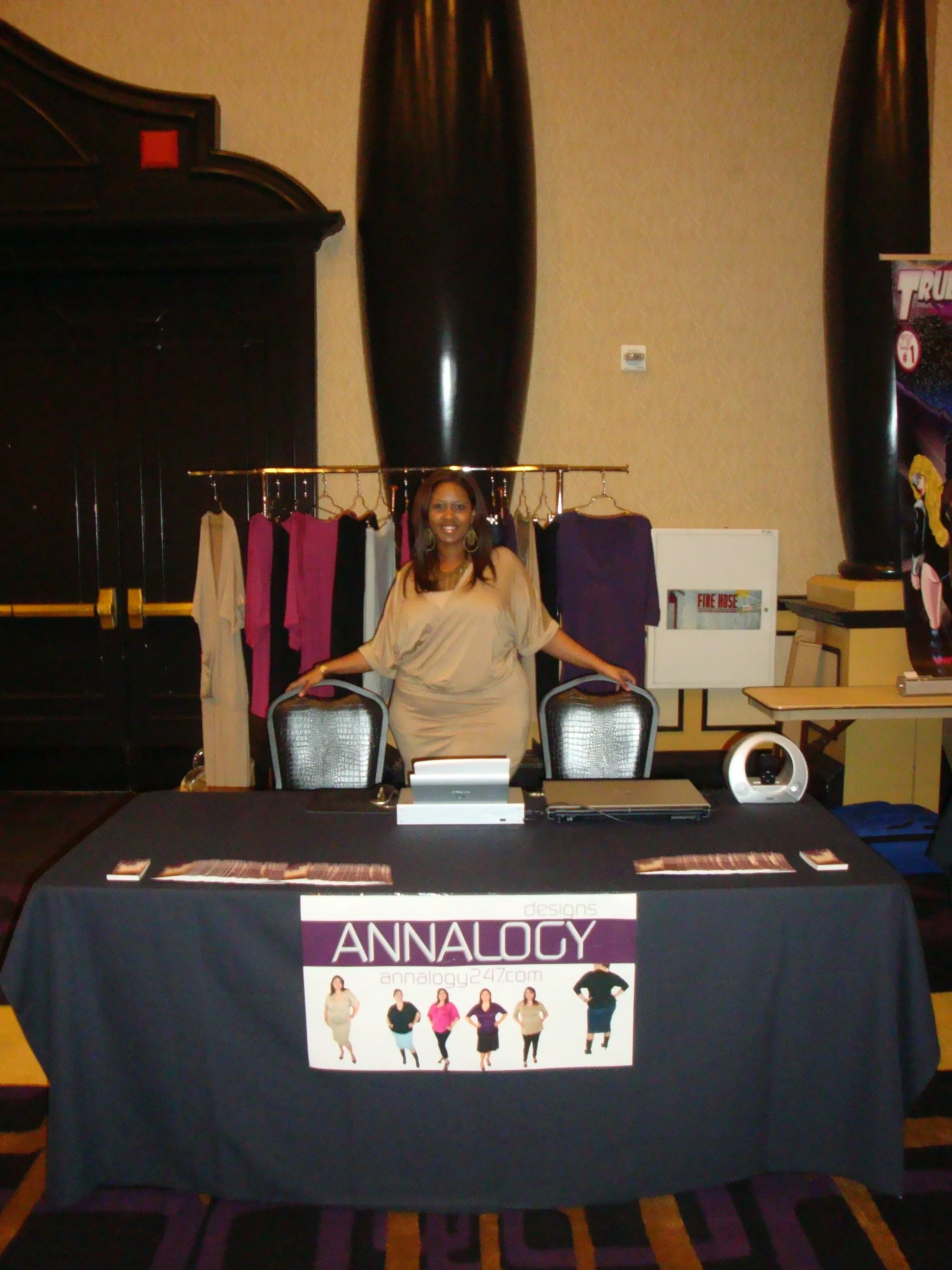 Annalogy Designs. Booth at live event.