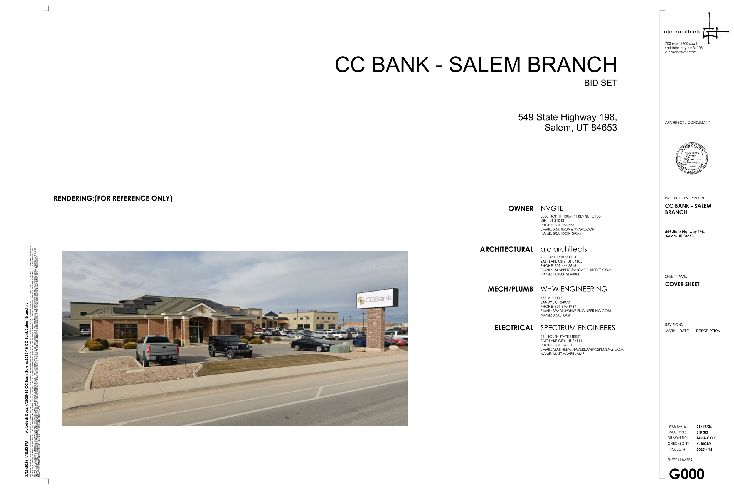 26 0326 CC BANK - SALEM BRANCH - COMBINED PERMIT SET Page 001.png
