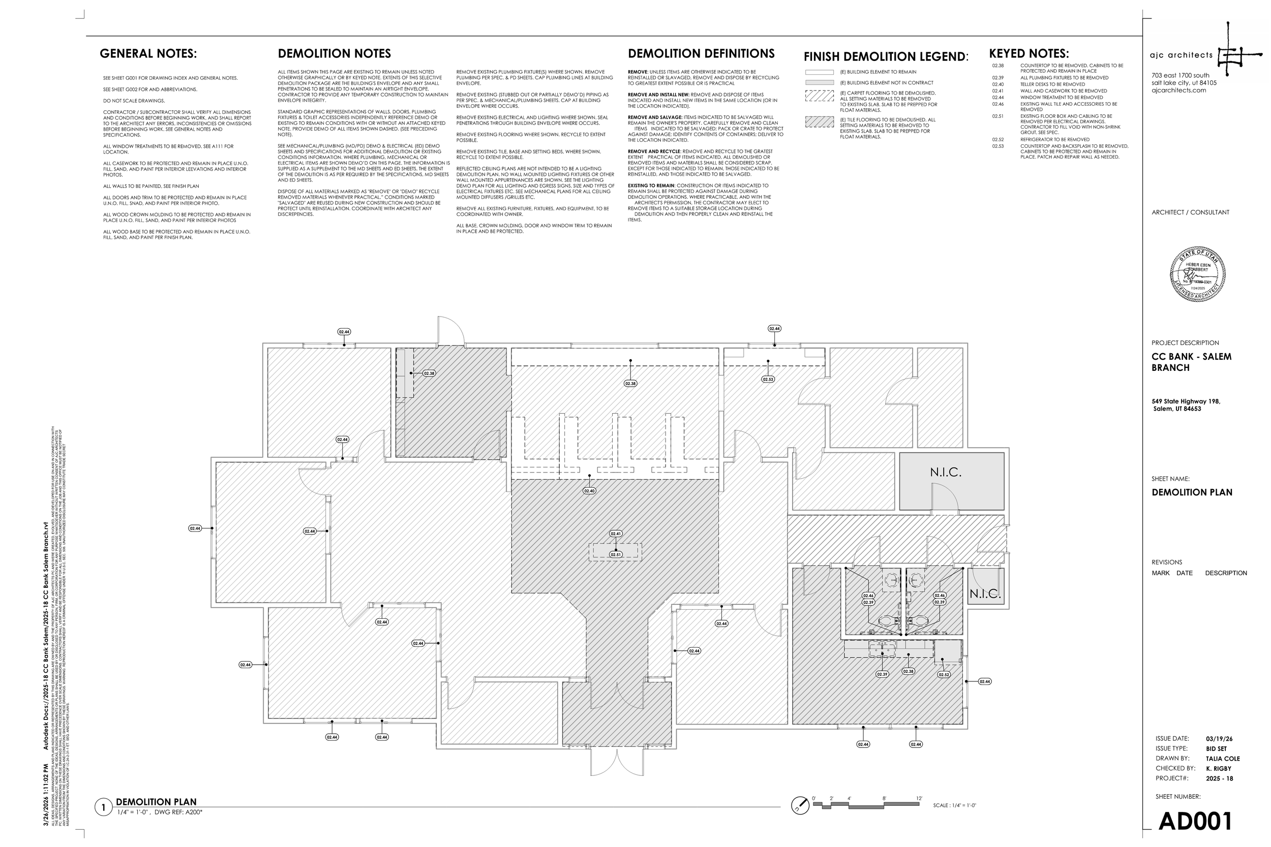 26 0326 CC BANK - SALEM BRANCH - COMBINED PERMIT SET Page 009.png