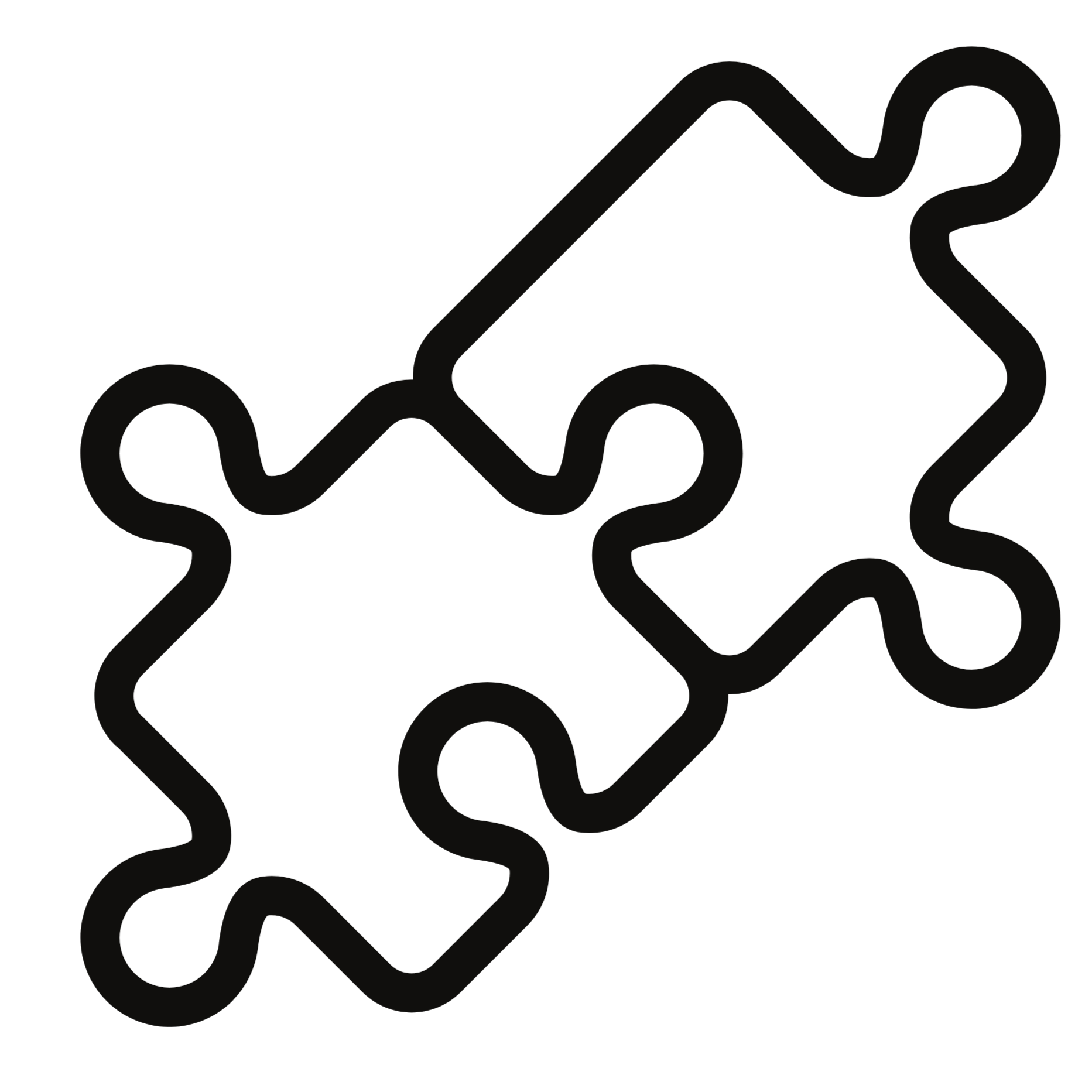 Puzzle pieces slotted together