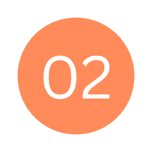 Number two on an orange circle