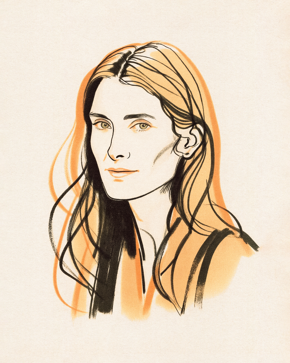 Illustrated portrait of Ara Katz