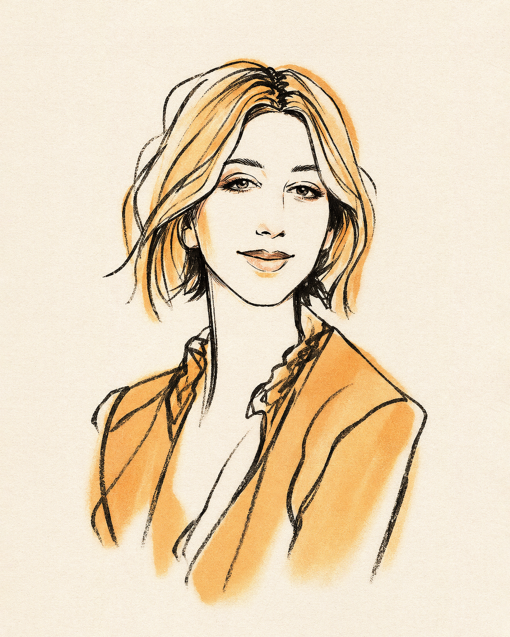 Illustrated portrait of Heidi Gardner
