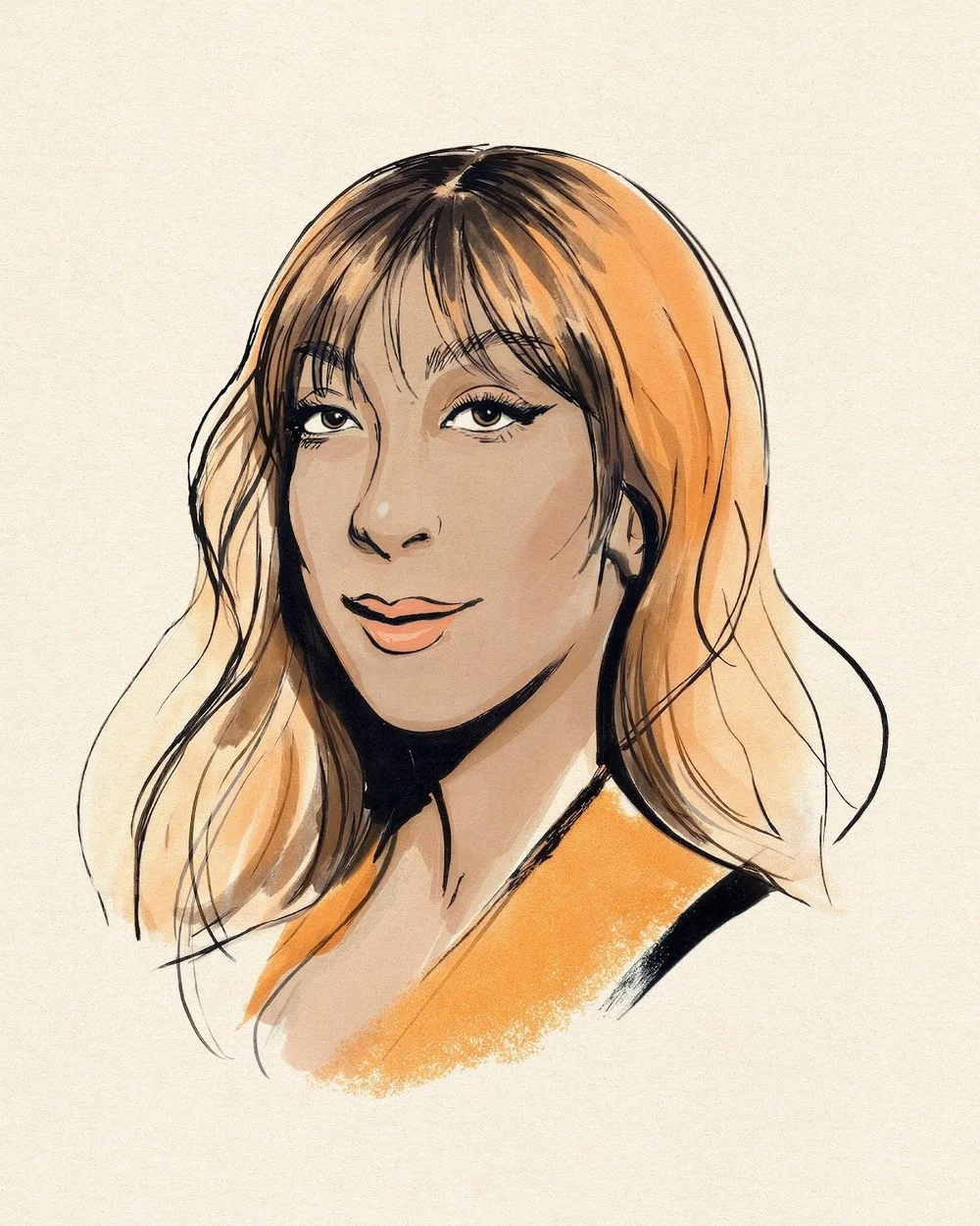 Illustrated portrait of Ego Nwodim