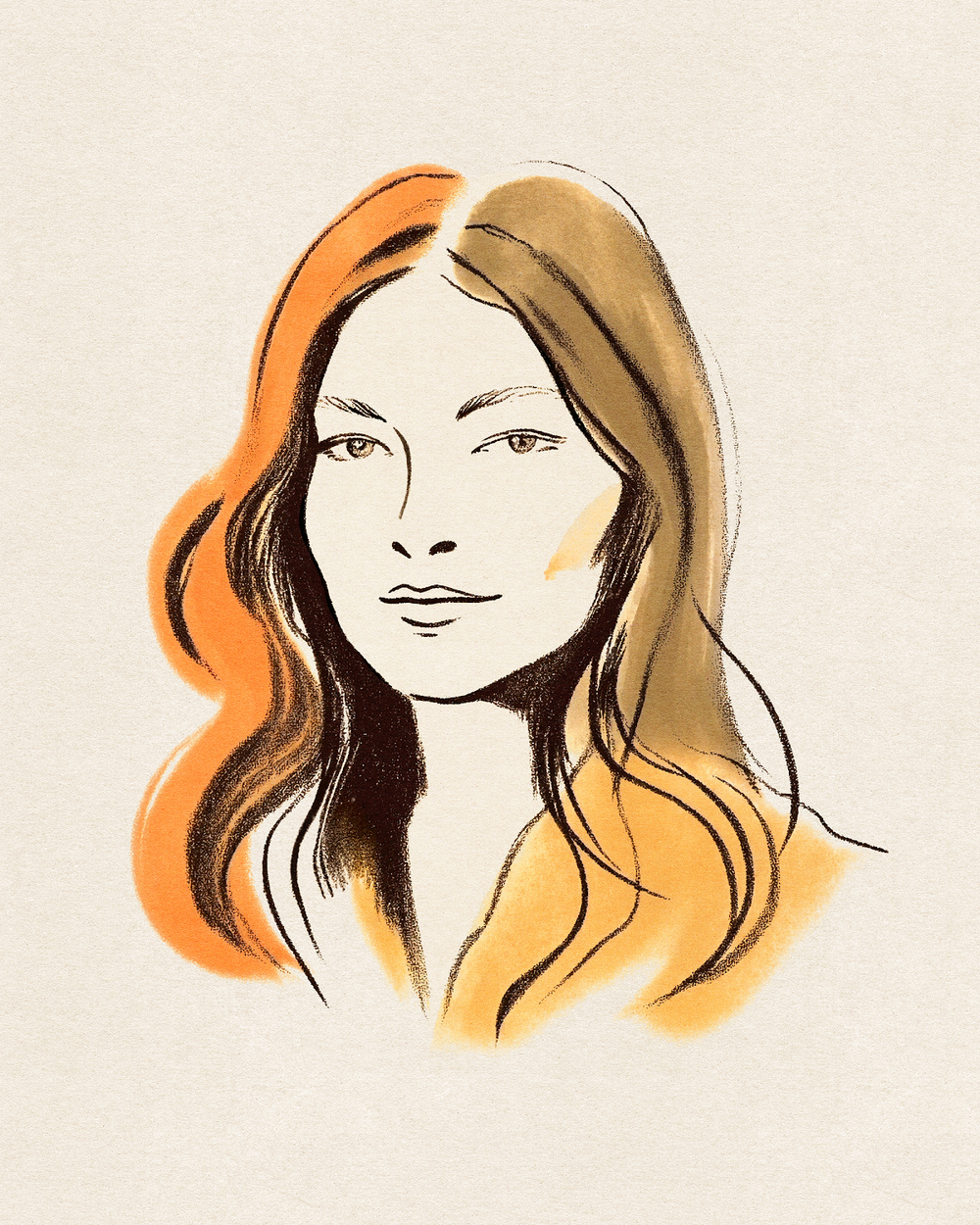 Illustrated portrait of Dianna Cohen